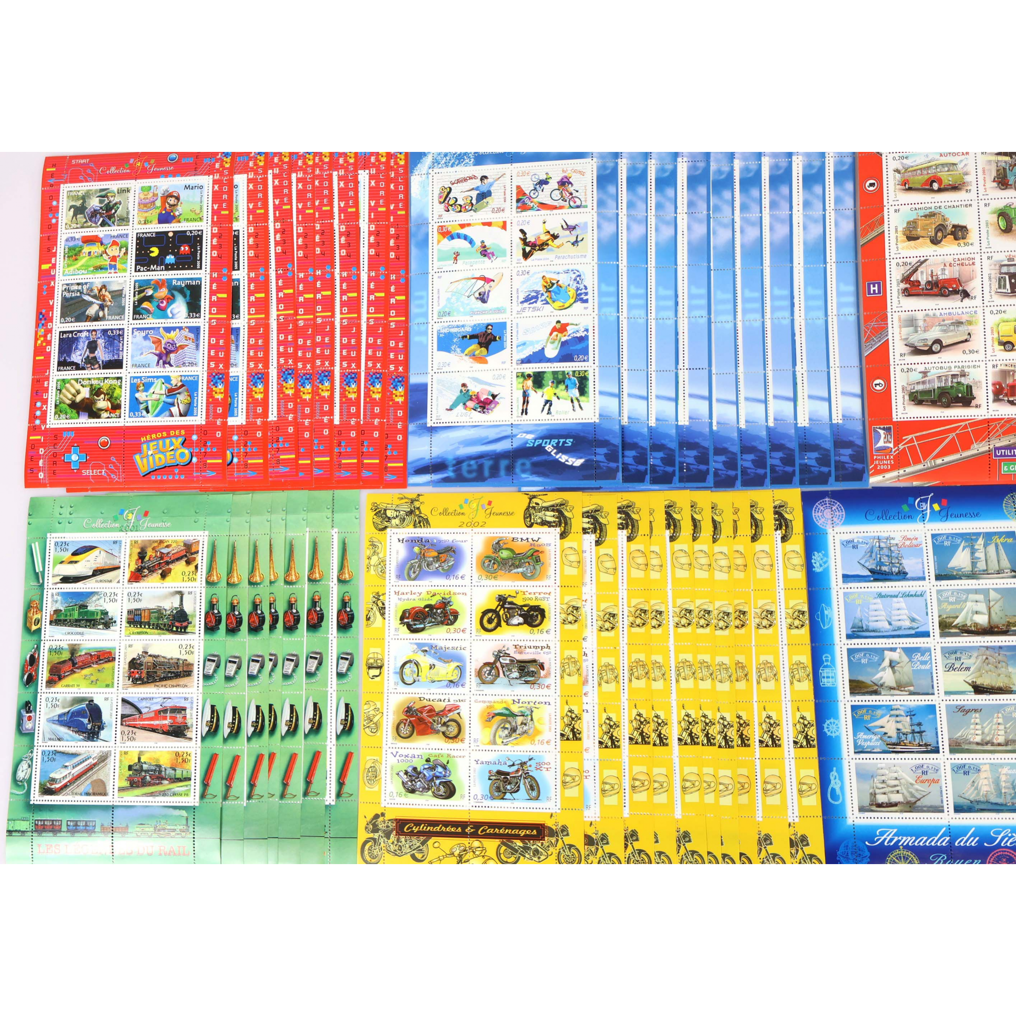 LOT DE BLOCS-FEUILLETS FRANCE "COLLECTION JEUNESSE" TIMBRES NEUFS FACIALE 141€