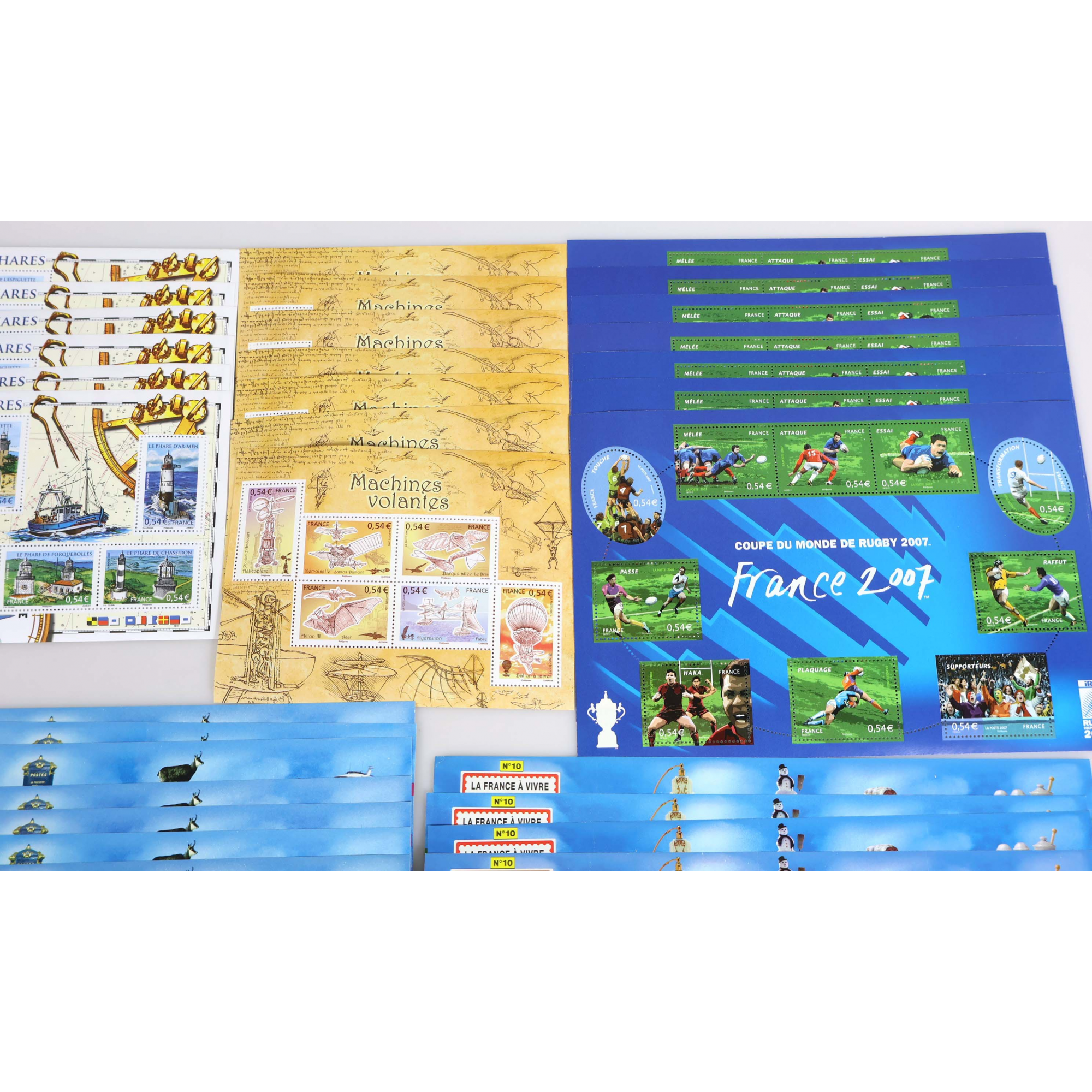 LOT DE BLOCS-FEUILLETS FRANCE ANNÉES 2006 ET 2007 TIMBRES NEUFS** FACIALE 209€