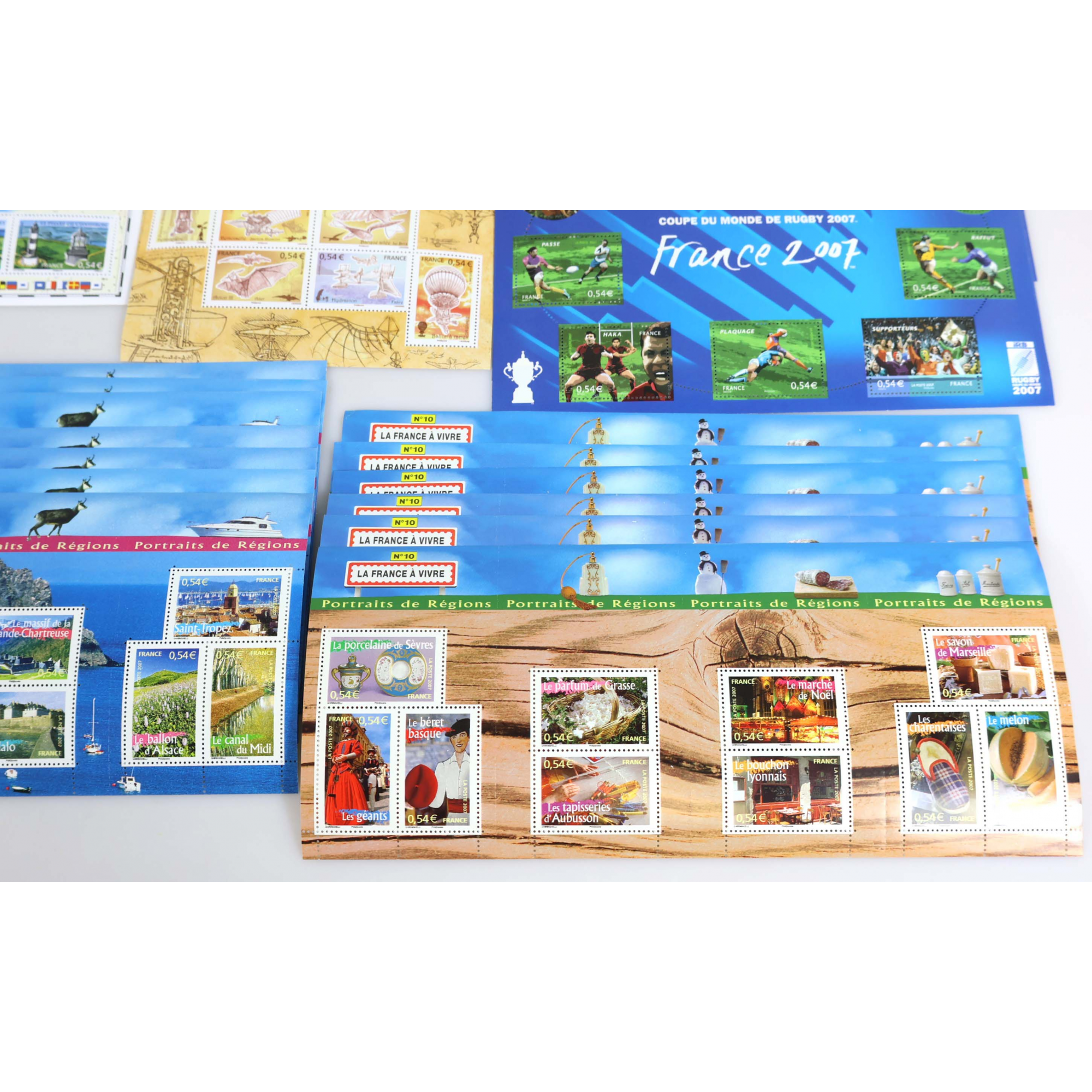 LOT DE BLOCS-FEUILLETS FRANCE ANNÉES 2006 ET 2007 TIMBRES NEUFS** FACIALE 209€
