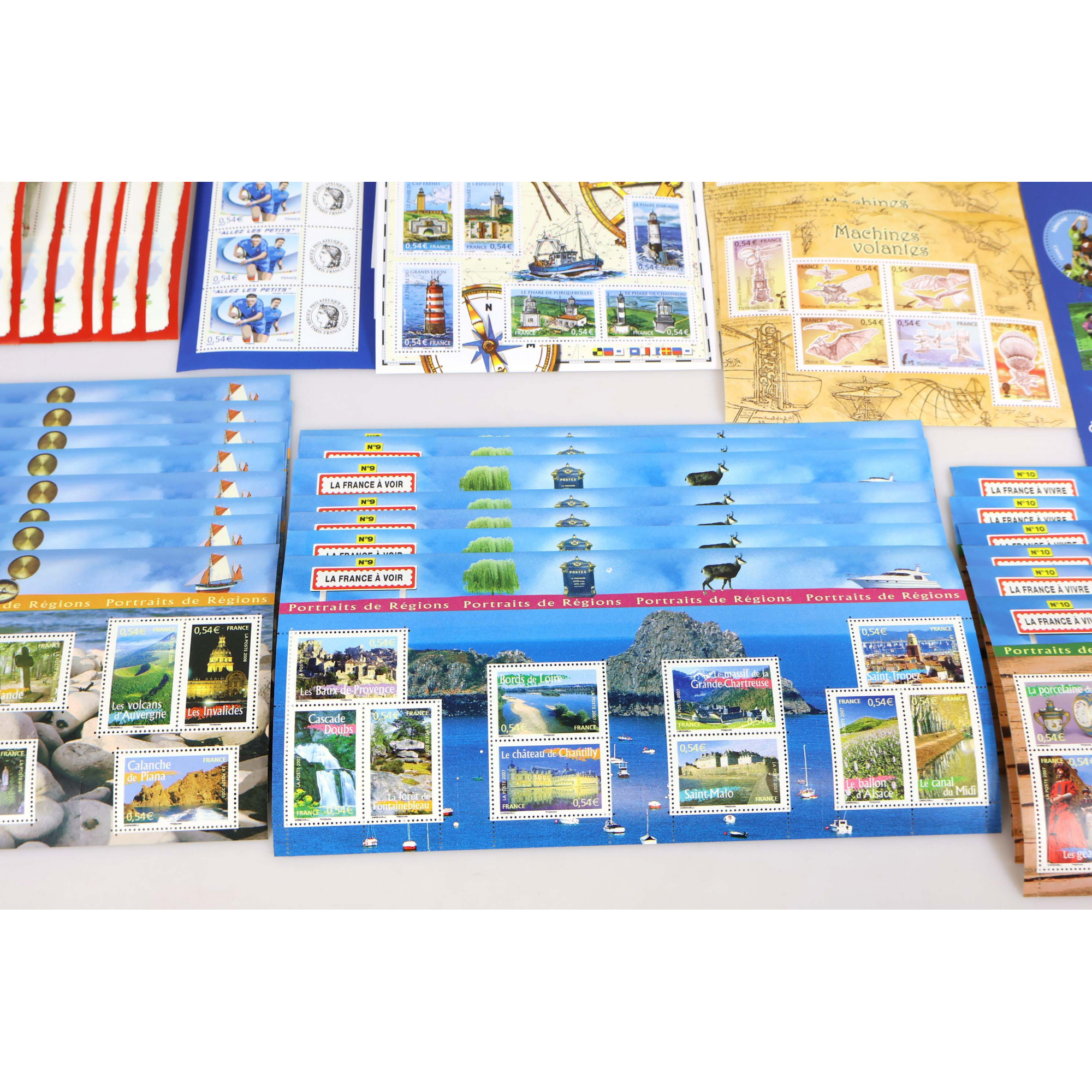 LOT DE BLOCS-FEUILLETS FRANCE ANNÉES 2006 ET 2007 TIMBRES NEUFS** FACIALE 209€