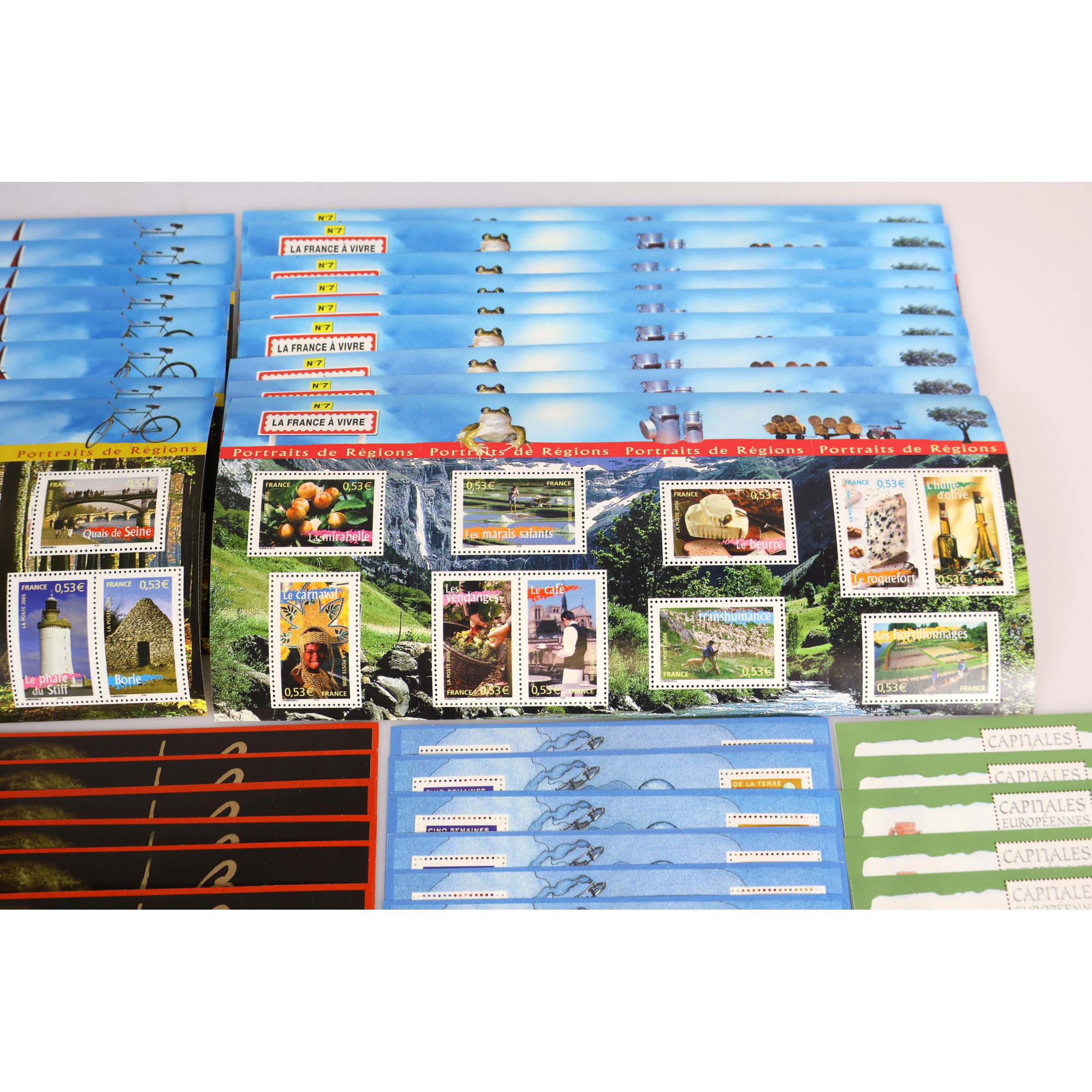 LOT DE BLOCS-FEUILLETS FRANCE ANNÉES 2005 ET 2006 TIMBRES NEUFS** FACIALE 338€