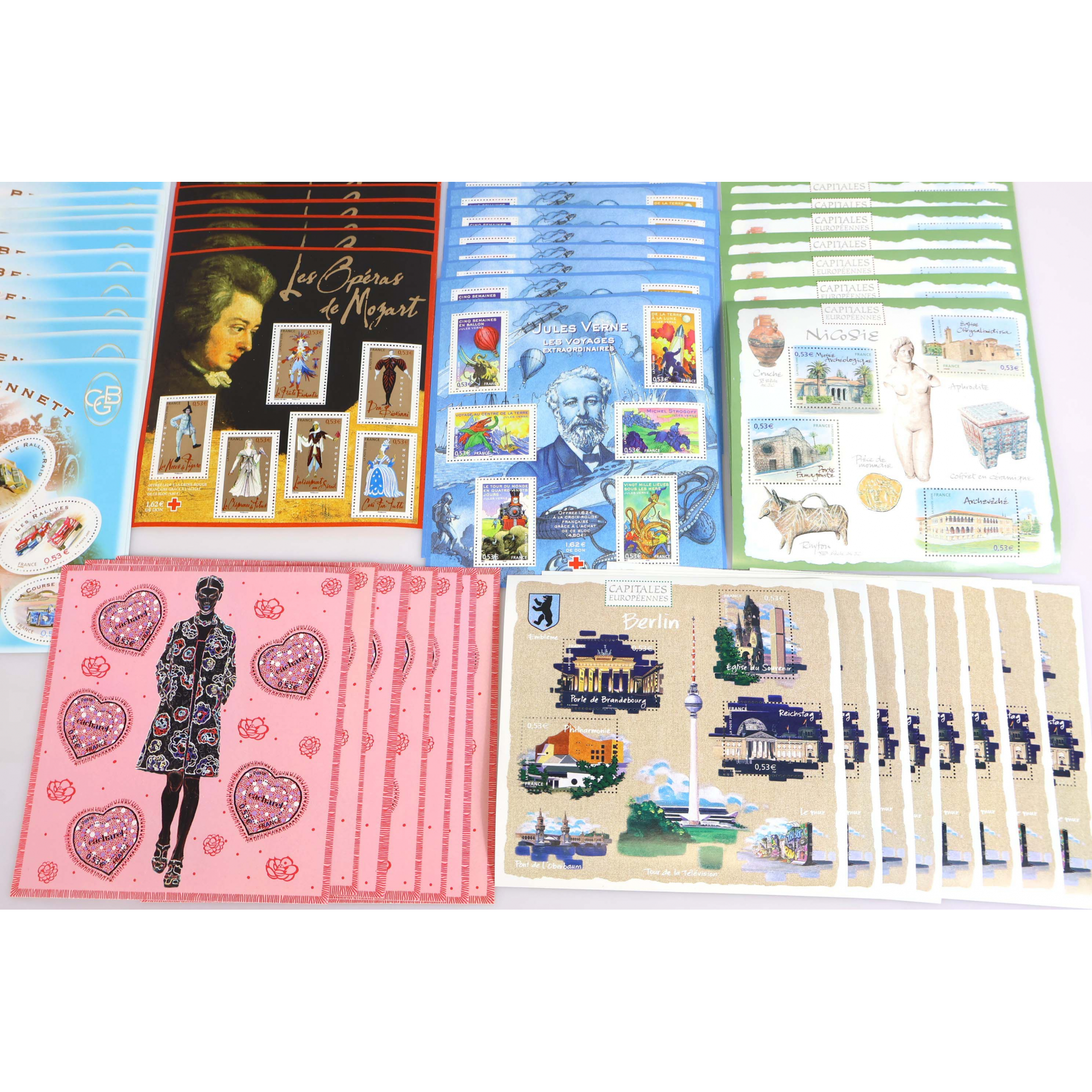 LOT DE BLOCS-FEUILLETS FRANCE ANNÉES 2005 ET 2006 TIMBRES NEUFS** FACIALE 338€