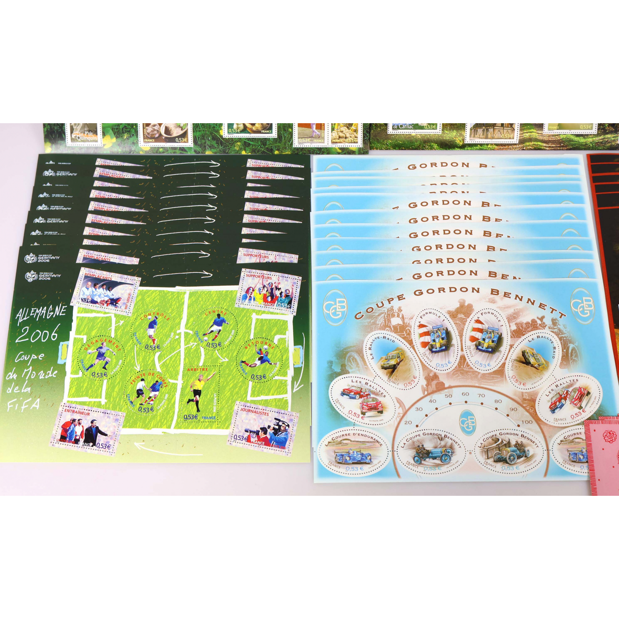 LOT DE BLOCS-FEUILLETS FRANCE ANNÉES 2005 ET 2006 TIMBRES NEUFS** FACIALE 338€