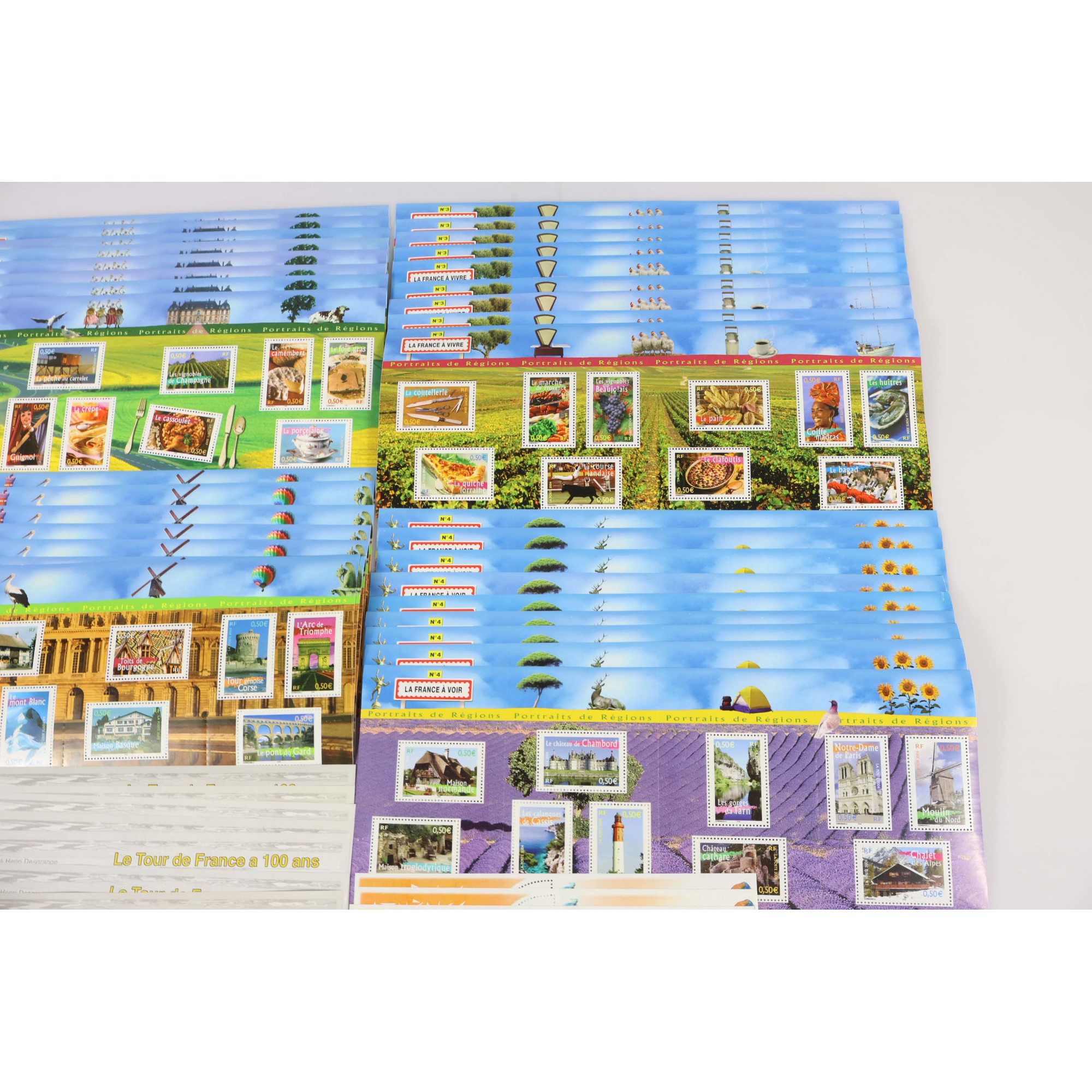 LOT DE 49 BLOCS-FEUILLETS DE FRANCE 10 × 0.45€ TIMBRES NEUFS** FACIALE 245€