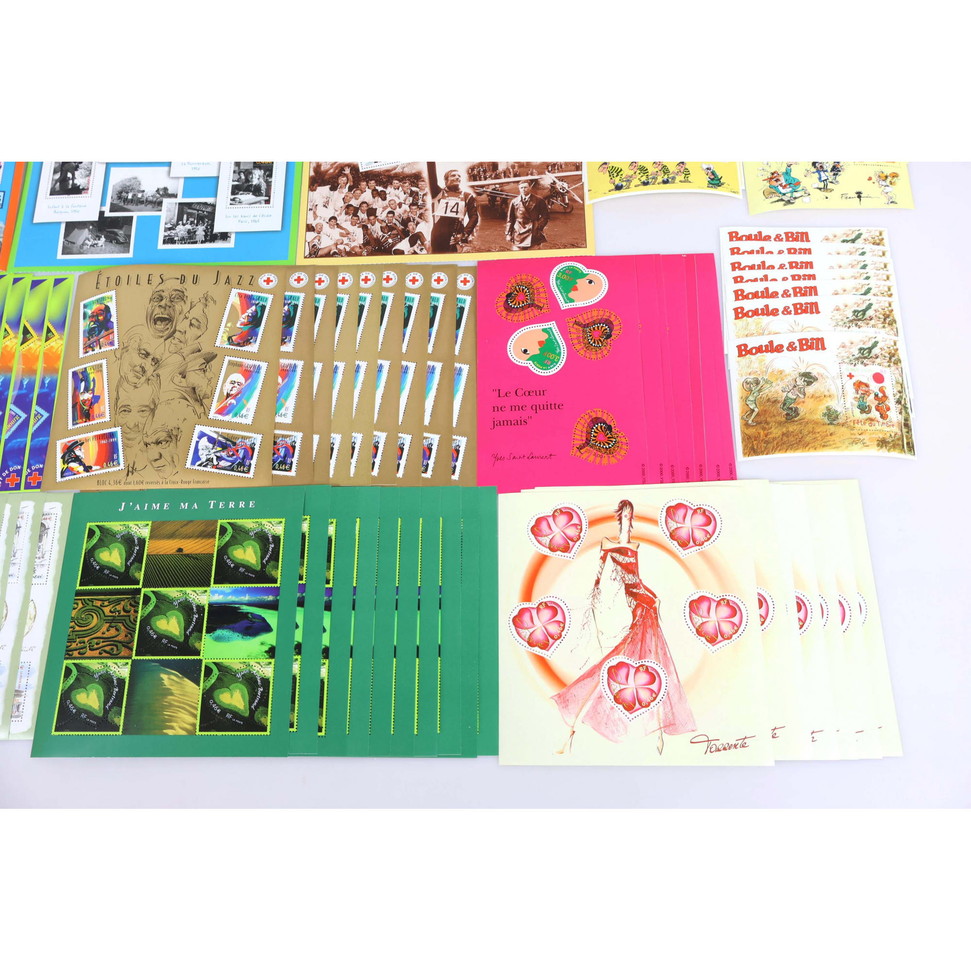 LOT DE BLOCS-FEUILLETS DE FRANCE EN EUROS TIMBRES NEUFS** FACIALE 173€