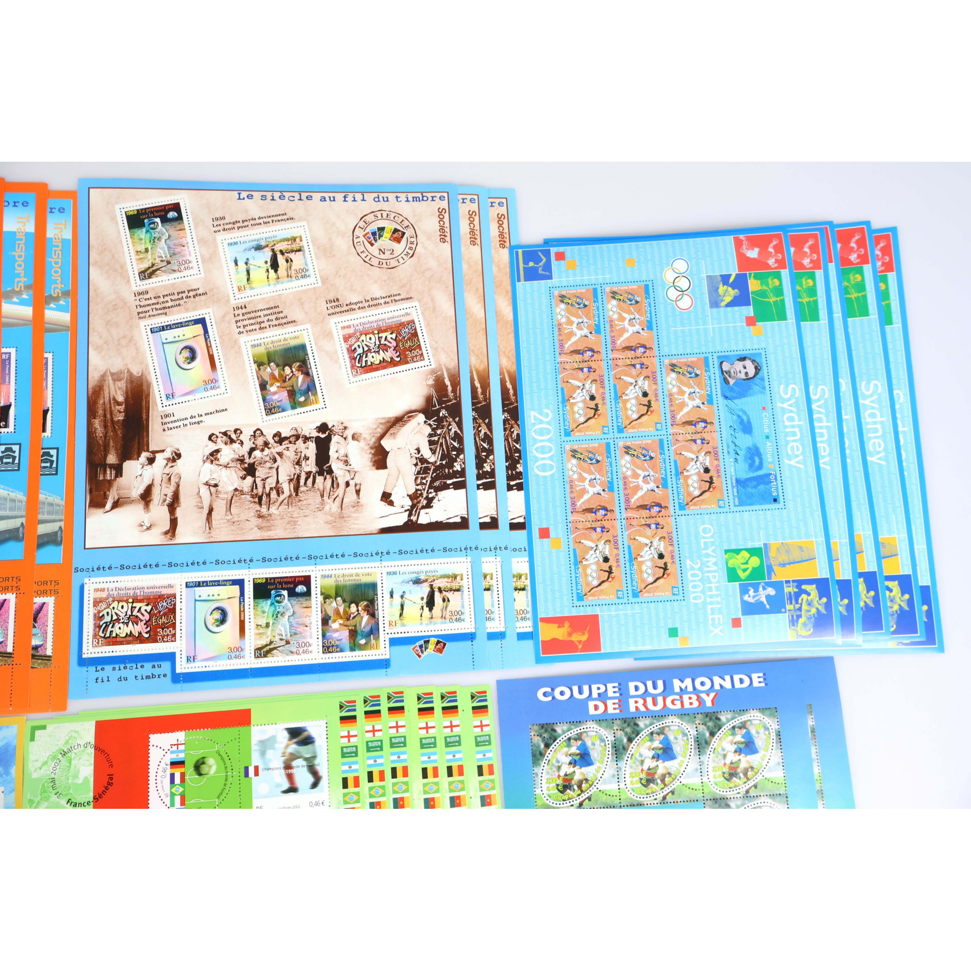 LOT DE 39 BLOCS-FEUILLETS DE FRANCE 10 × 0.46€ TIMBRES NEUFS** FACIALE 179€