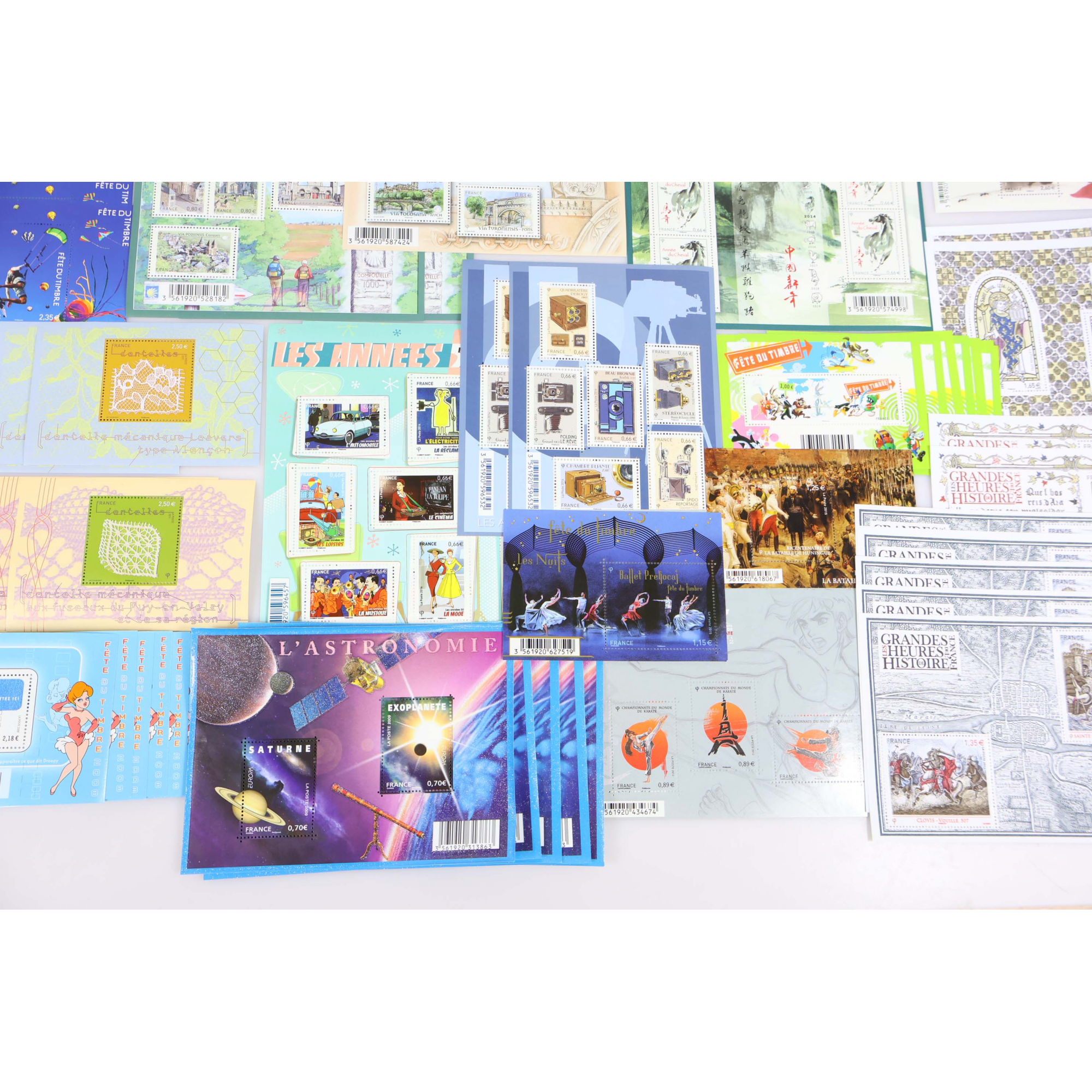 LOT DE BLOCS-FEUILLETS DE FRANCE COLLECTION/AFFR TIMBRES NEUFS** FACIALE 303€