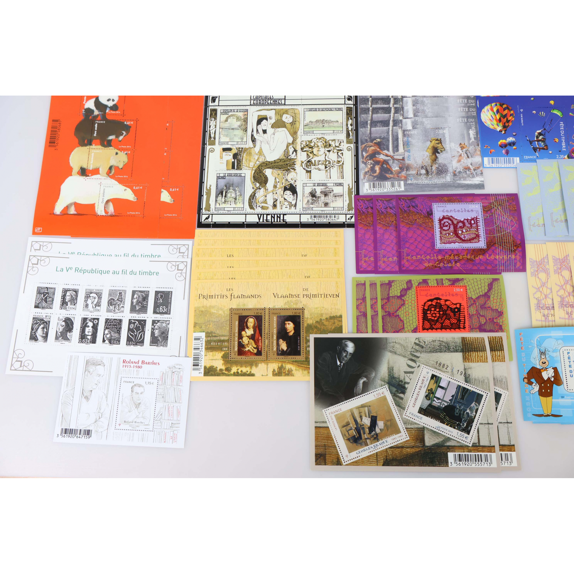 LOT DE BLOCS-FEUILLETS DE FRANCE COLLECTION/AFFR TIMBRES NEUFS** FACIALE 303€