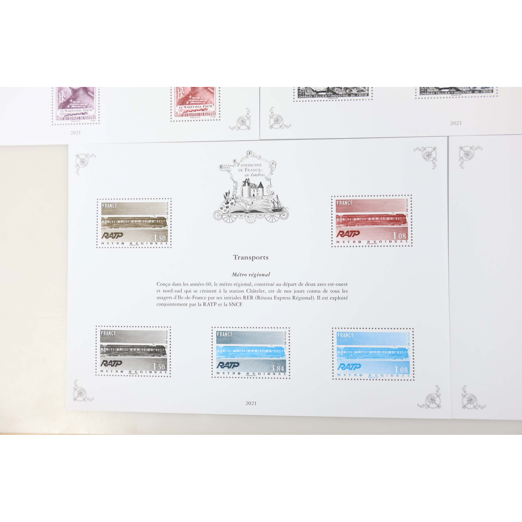 PATRIMOINE DE FRANCE JEU COMPLET ANNÉE 2021 BS21 À BS30A TIMBRES NEUFS**