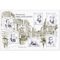 FEUILLET N°F5828 "PORTRAITS DE PHILATÉLISTES" TIMBRES DE FR NEUFS** ANNÉE 2024