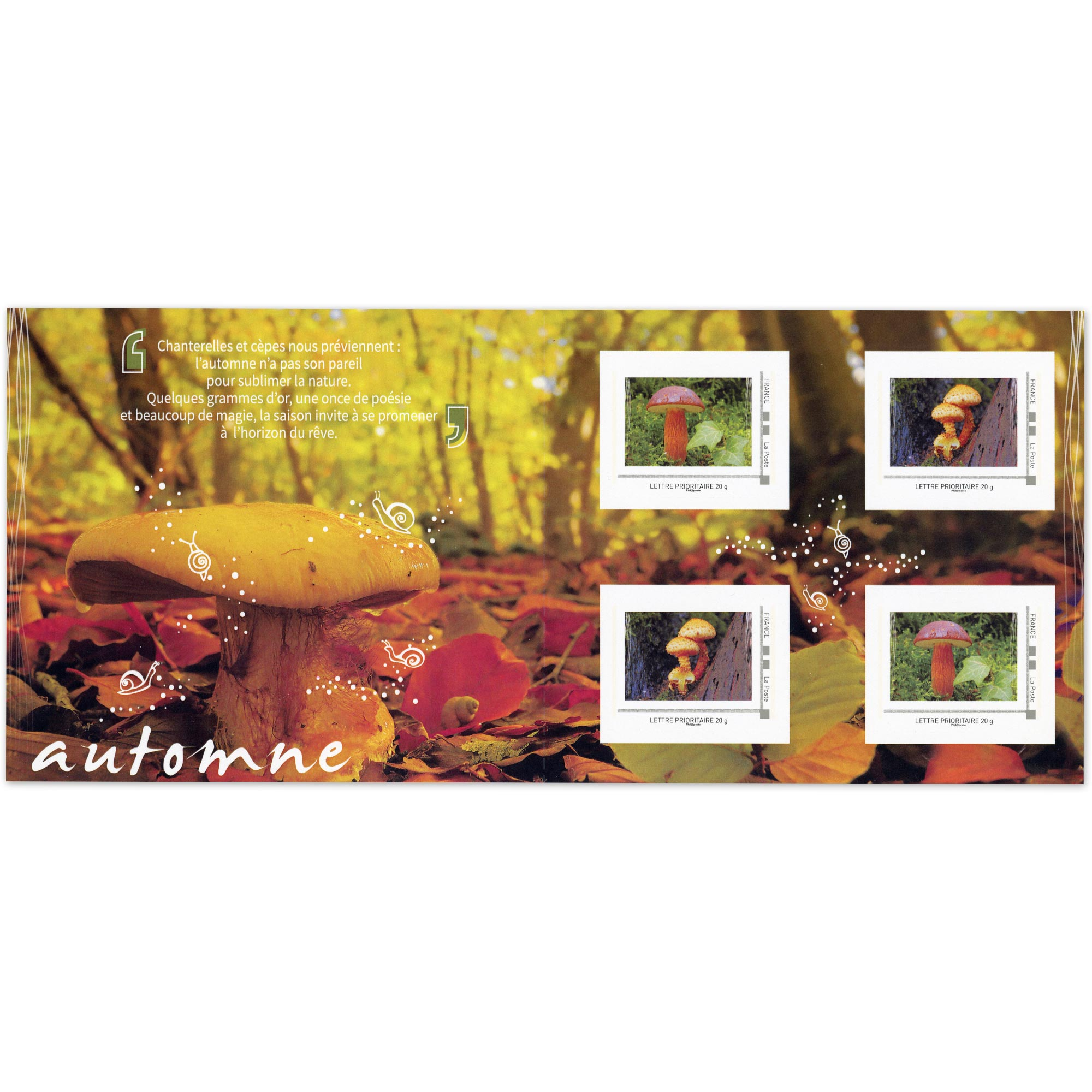FEUILLET COLLECTOR N°COL428 "AUTOMNE" TIMBRES AUTOADHÉSIFS FRANCE ANNÉE 2023