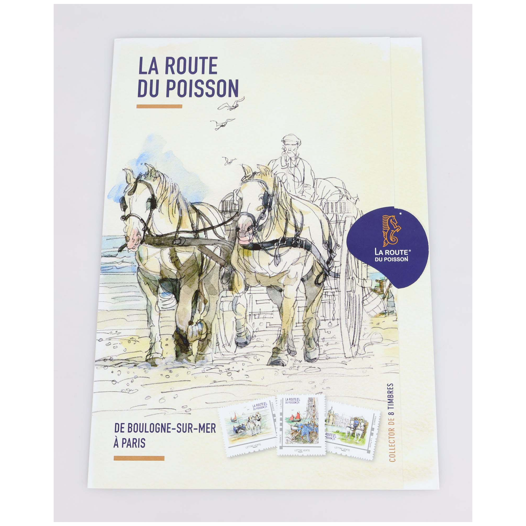 FEUILLET COLLECTOR N°COL442 "LA ROUTE DU POISSON" TIMBRES FRANCE ANNÉE 2021