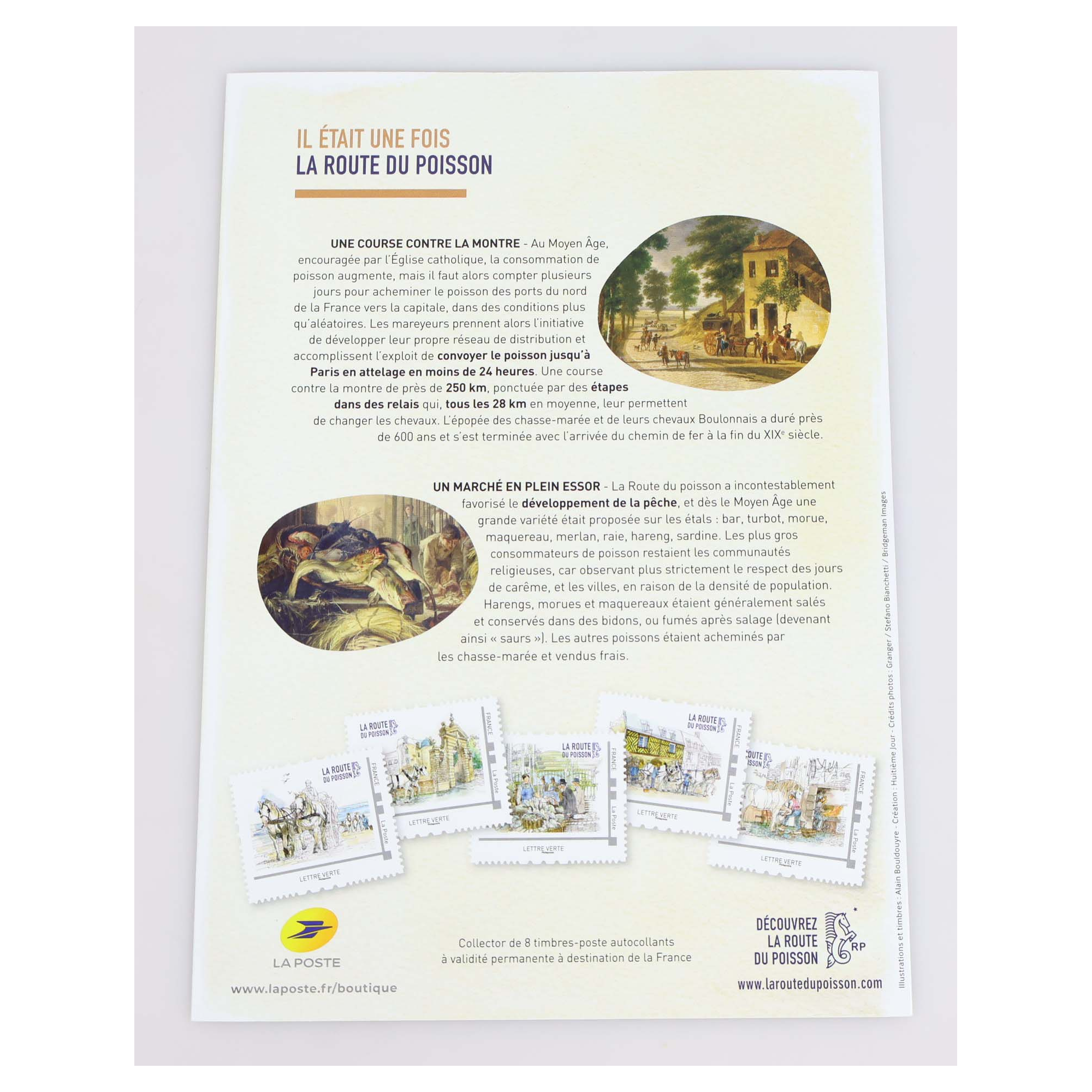 FEUILLET COLLECTOR N°COL442 "LA ROUTE DU POISSON" TIMBRES FRANCE ANNÉE 2021