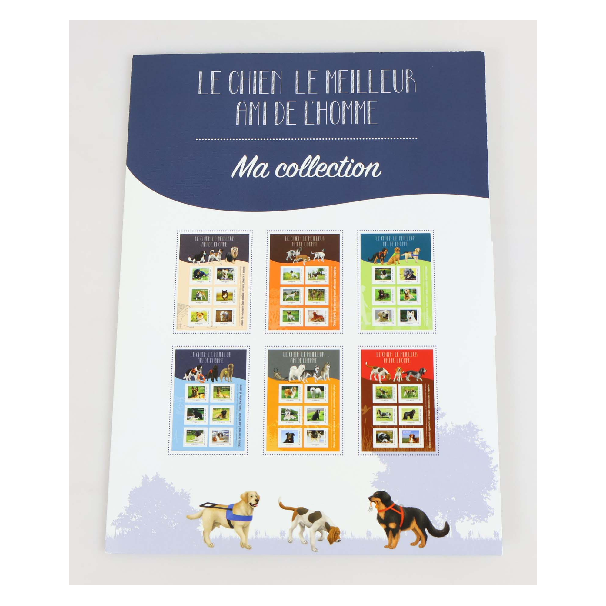 6 FEUILLETS COLLECTORS "LE CHIEN" TIMBRES FRANCE AUTOADHÉSIFS ANNÉE 2016