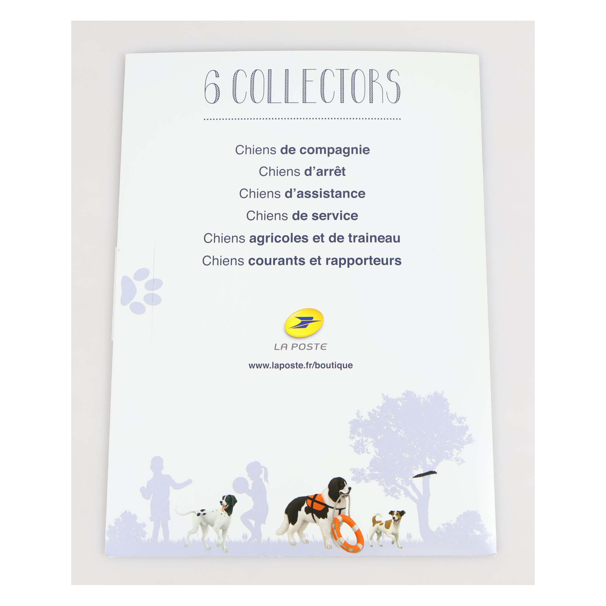 6 FEUILLETS COLLECTORS "LE CHIEN" TIMBRES FRANCE AUTOADHÉSIFS ANNÉE 2016