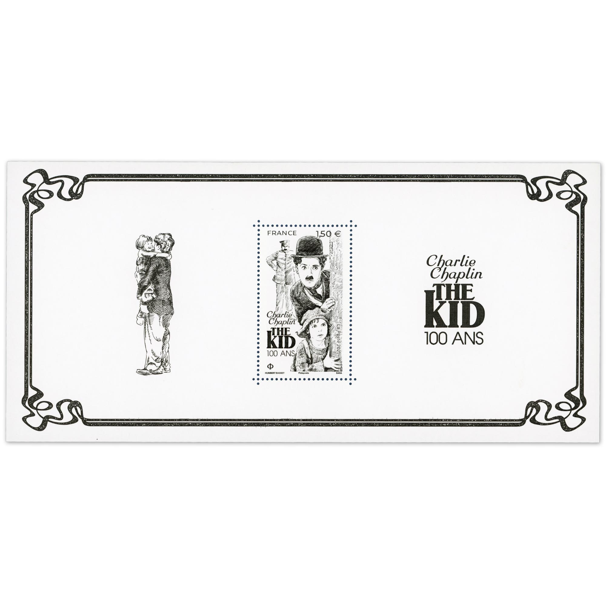 FRANCE, BLOC SOUVENIR N° 198, "THE KID" CHARLIE CHAPLIN - ANNÉE 2022 - NEUF**