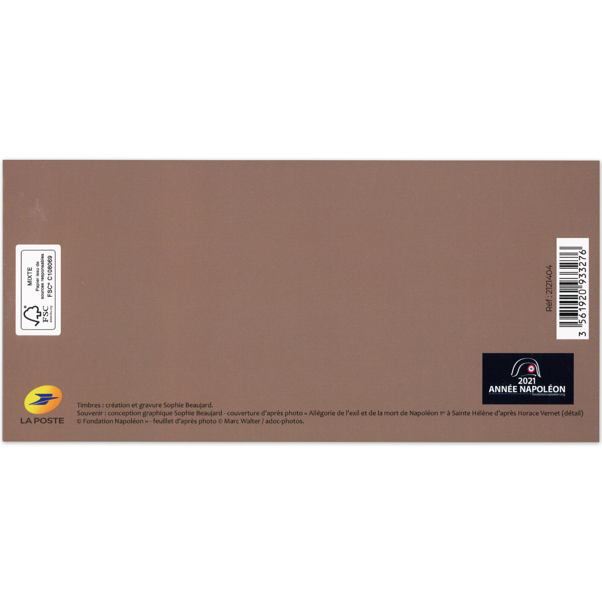 FRANCE, BLOC SOUVENIR N° 177, ANNIVERSAIRE MORT NAPOLÉON 1ER ANNÉE 2021 - NEUF**