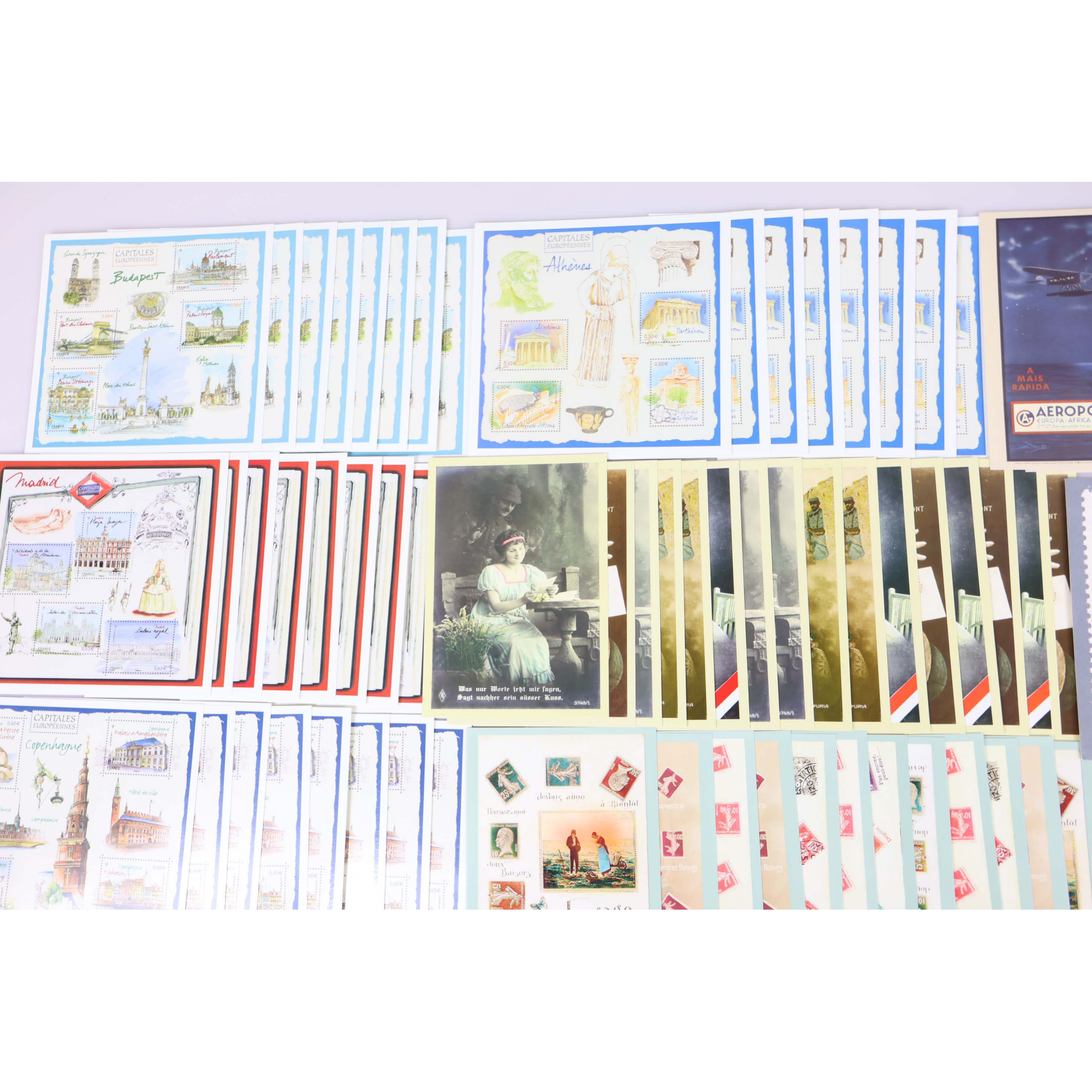 LOT DE 100 CARTES POSTALES POUR LE MONDE PRÉ-AFFRANCHIES VALIDITÉ PERMANENTE