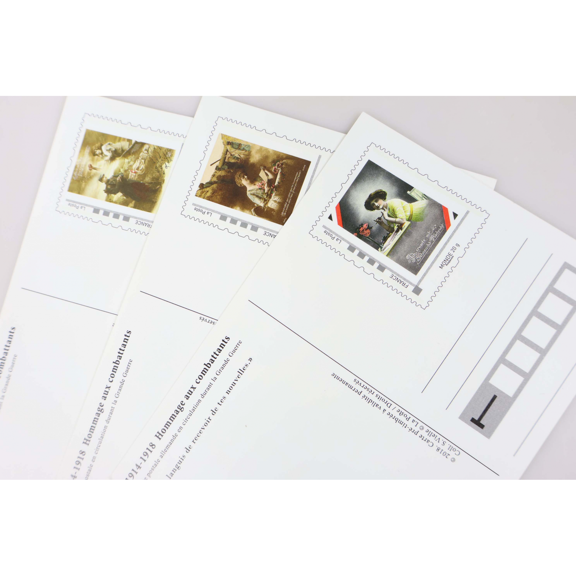 LOT DE 100 CARTES POSTALES POUR LE MONDE PRÉ-AFFRANCHIES VALIDITÉ PERMANENTE