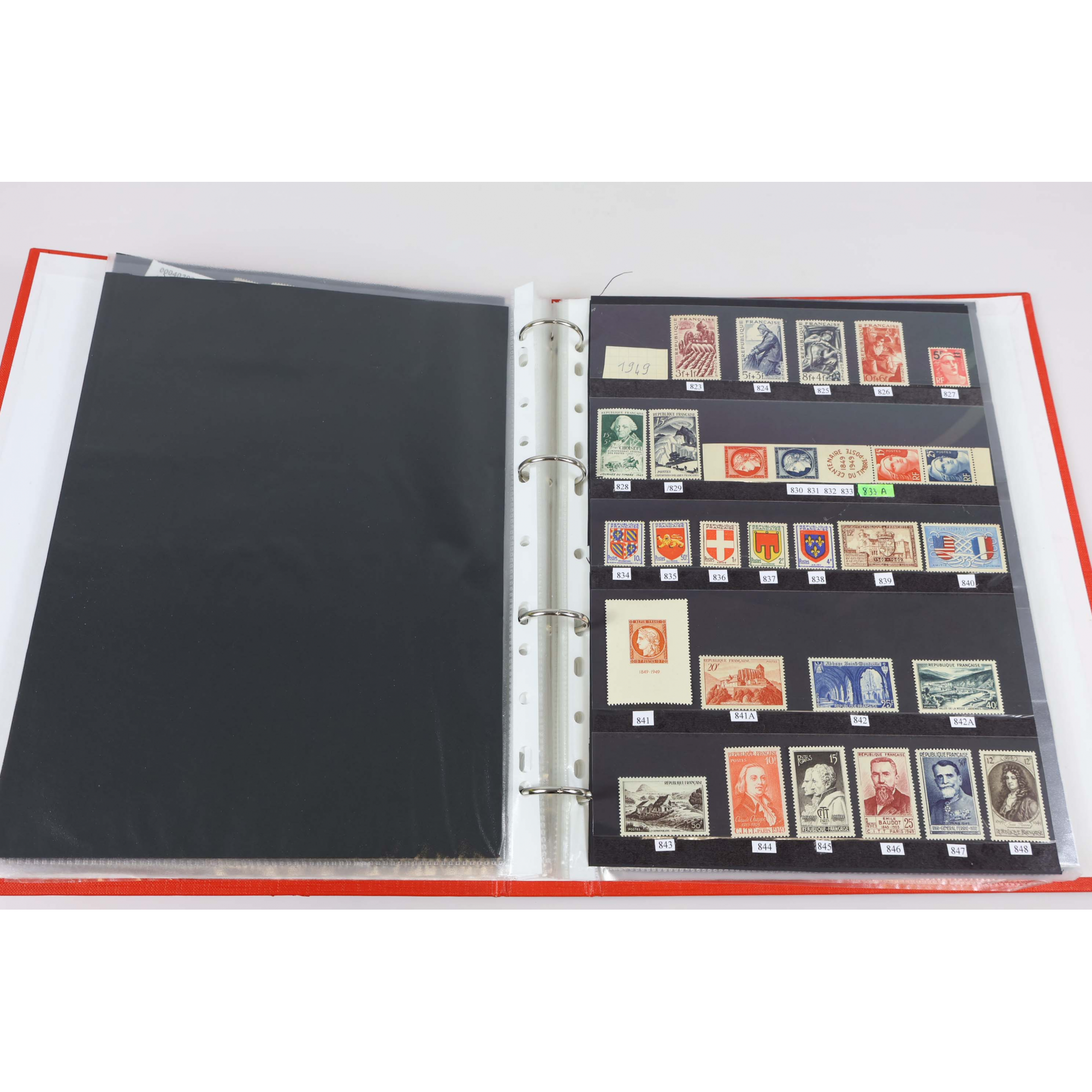 COLLECTION DE FRANCE ANNÉES COMPLETES 1940 À 1960 TIMBRES NEUFS** COTE 2800€