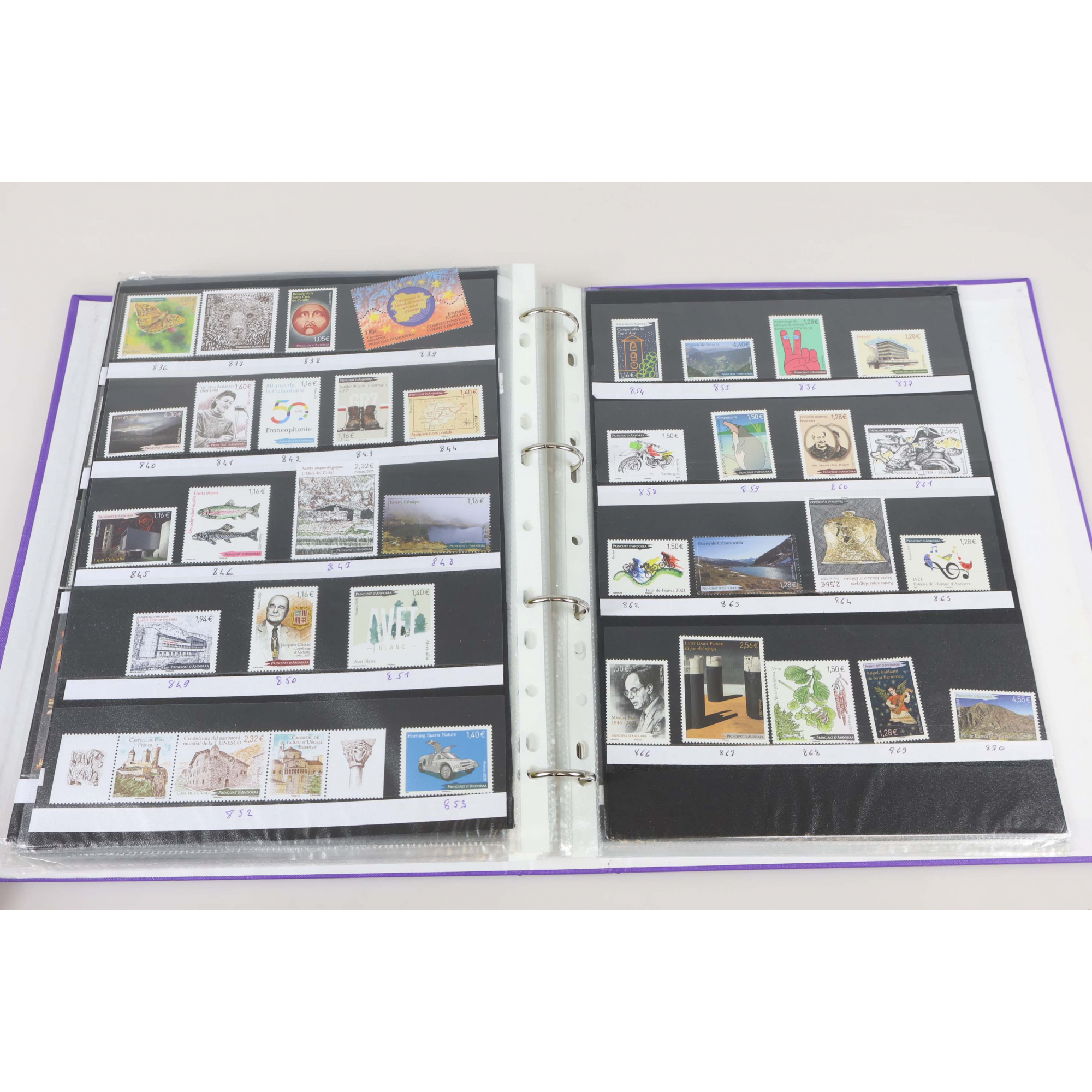 COLLECTION ANDORRE FRANCAIS ET ESPAGNOL JUSQU'À 2024 TIMBRES NEUFS** MODERNES