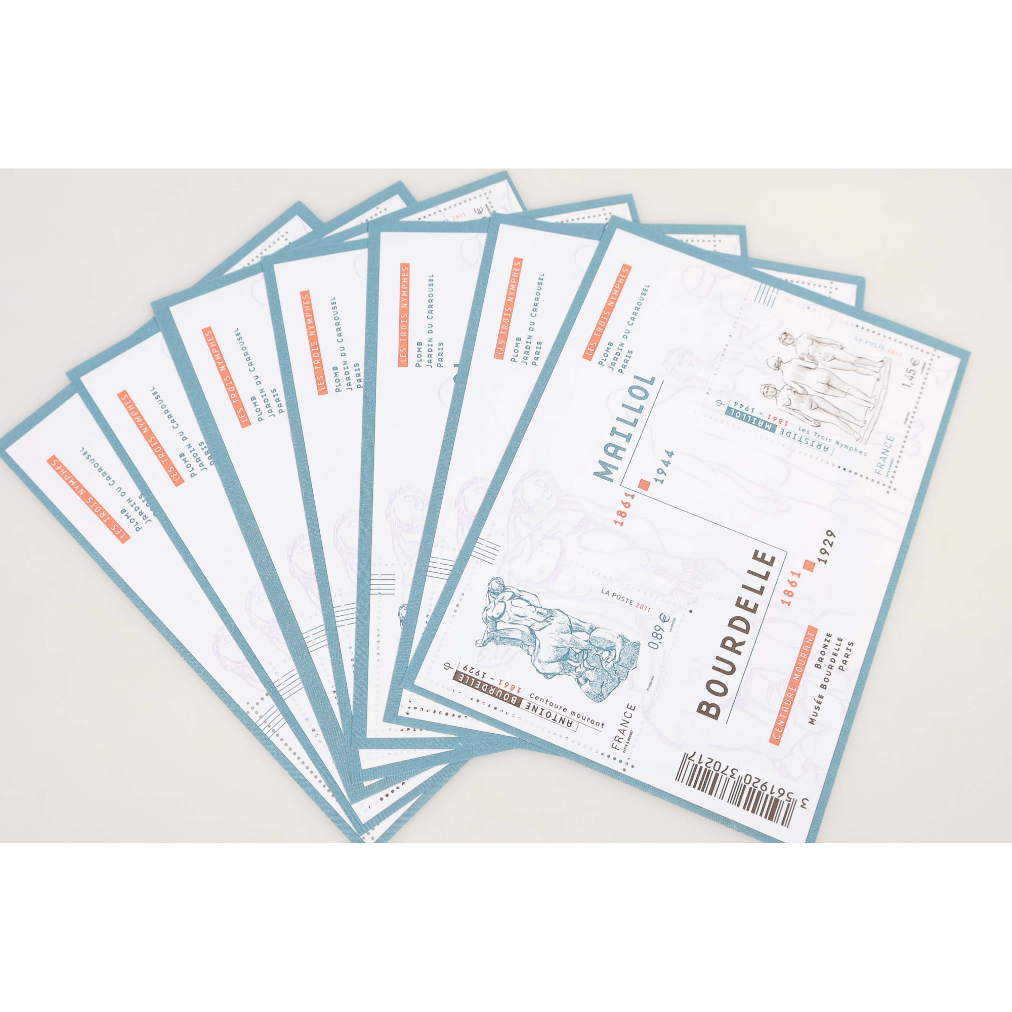 LOT DE 35 BLOCS N° F4626 BOURDELLE / MAILLOL, TIMBRES NEUFS** FACIALE 81.90€
