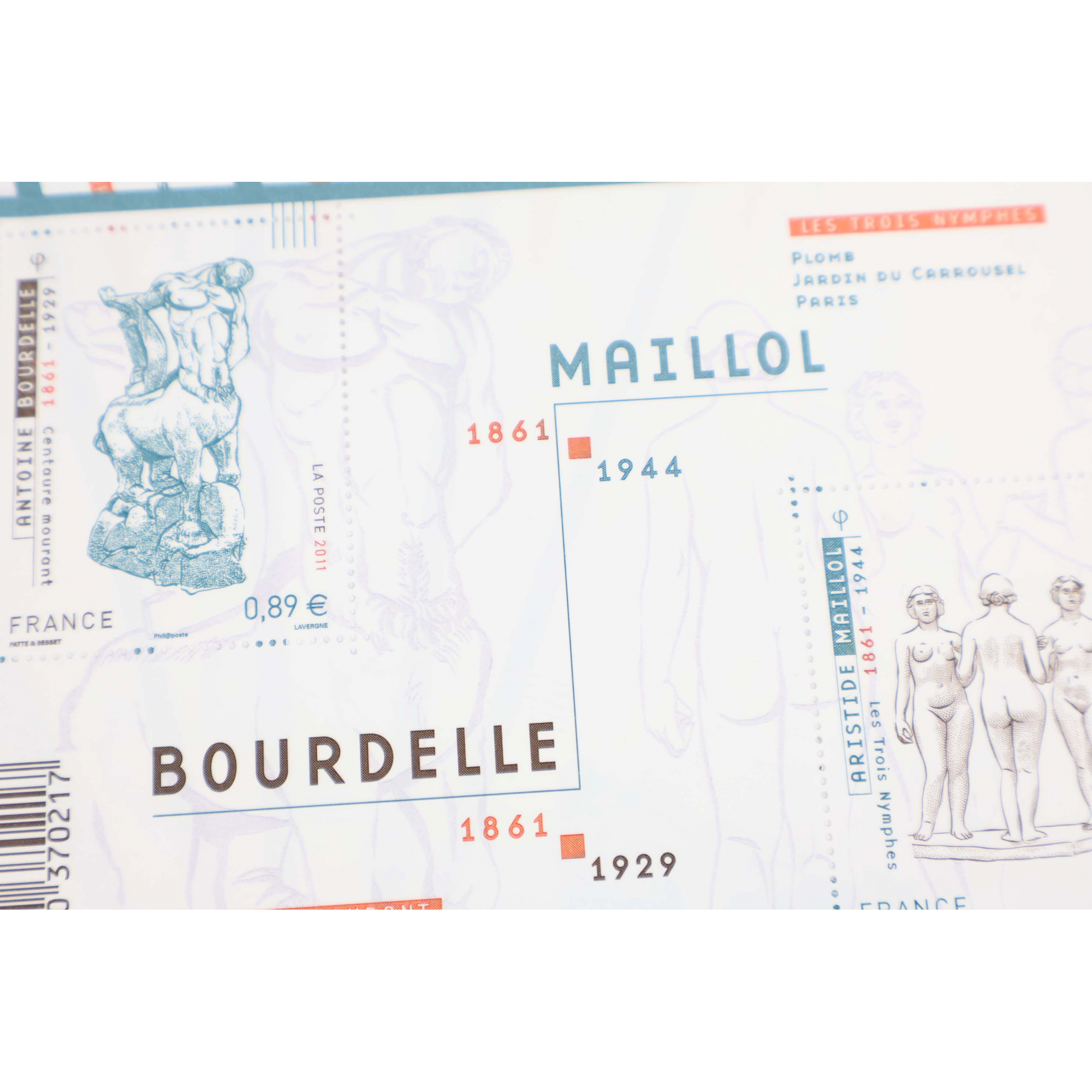 LOT DE 35 BLOCS N° F4626 BOURDELLE / MAILLOL, TIMBRES NEUFS** FACIALE 81.90€