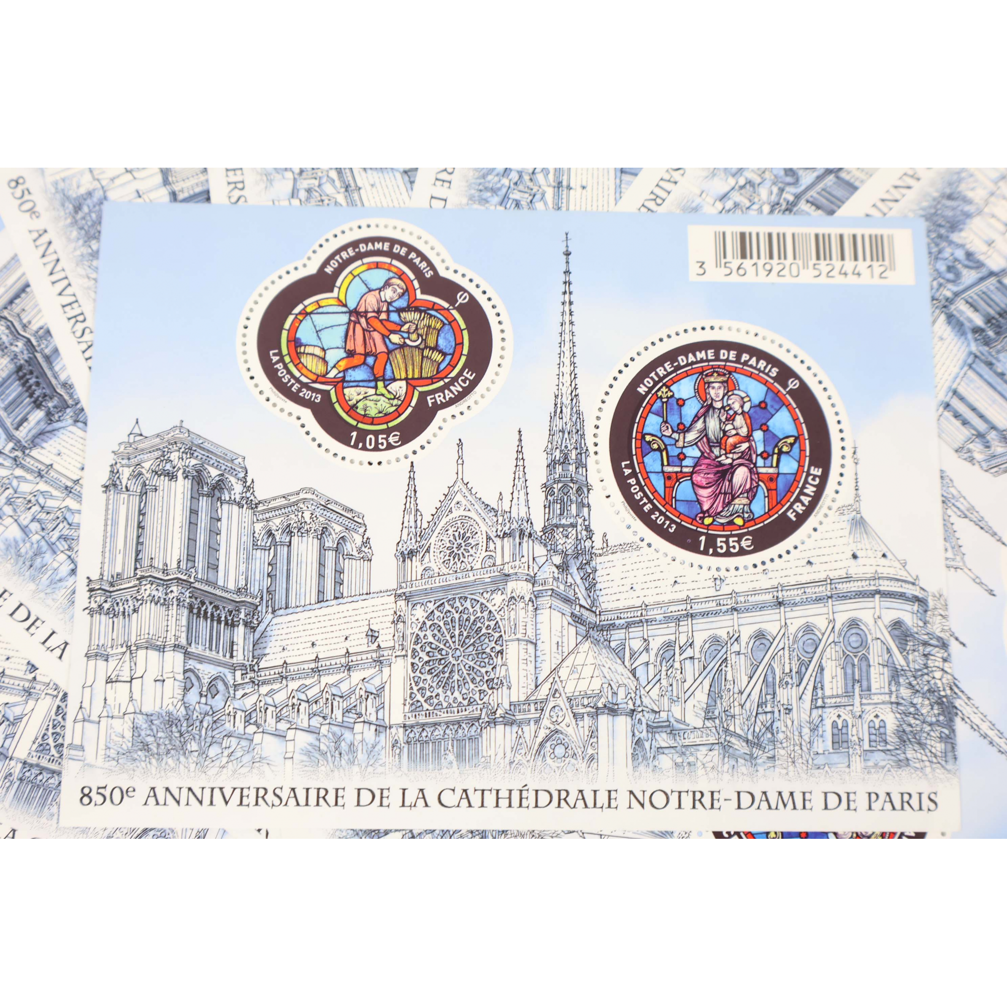 LOT DE 30 BLOCS N° F4714 NOTRE DAME DE PARIS, TIMBRES NEUFS** VALEUR FACIALE 78€