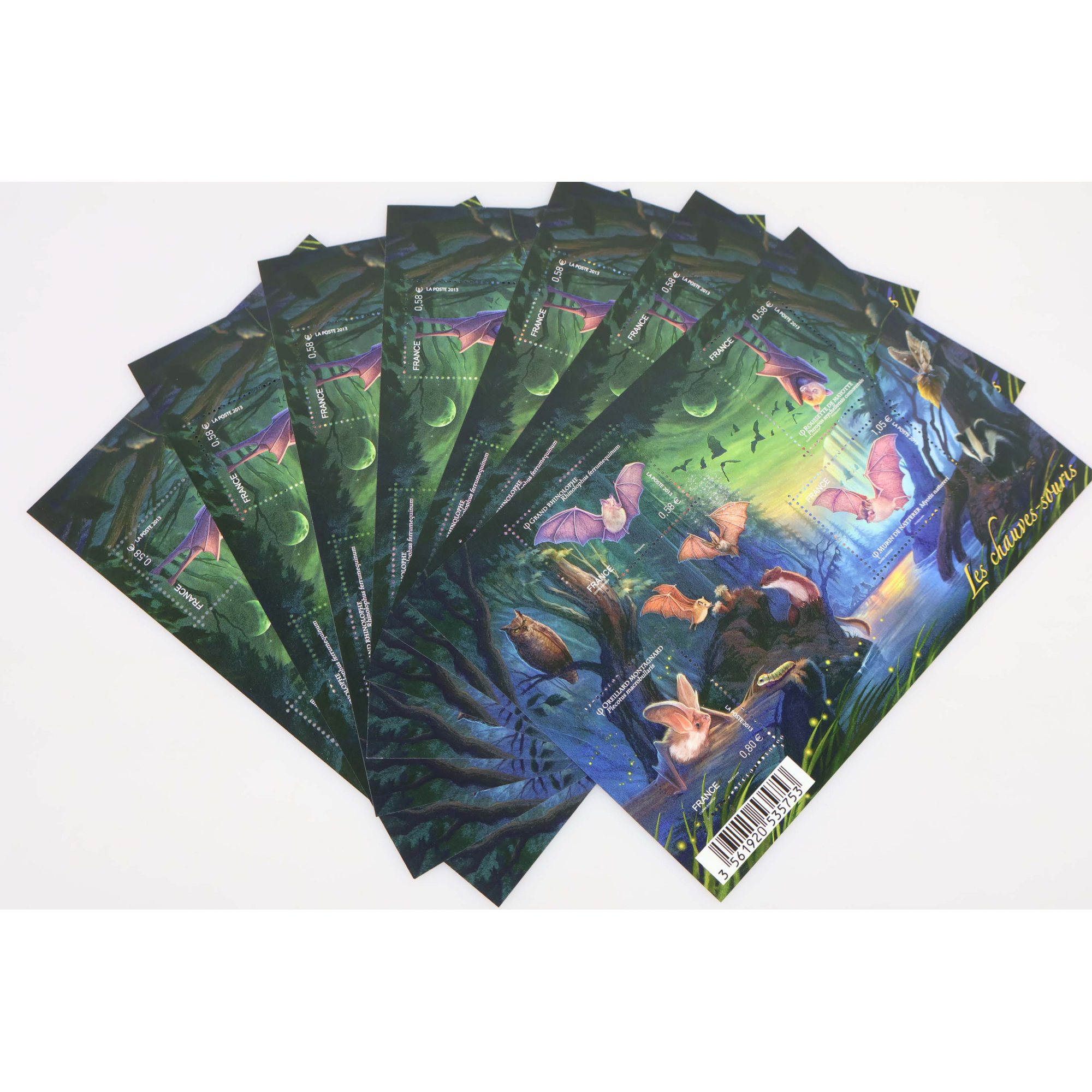 LOT DE 20 BLOCS N° F4739 LES CHAUVES SOURIS, TIMBRES NEUFS** FACIALE 60.20€