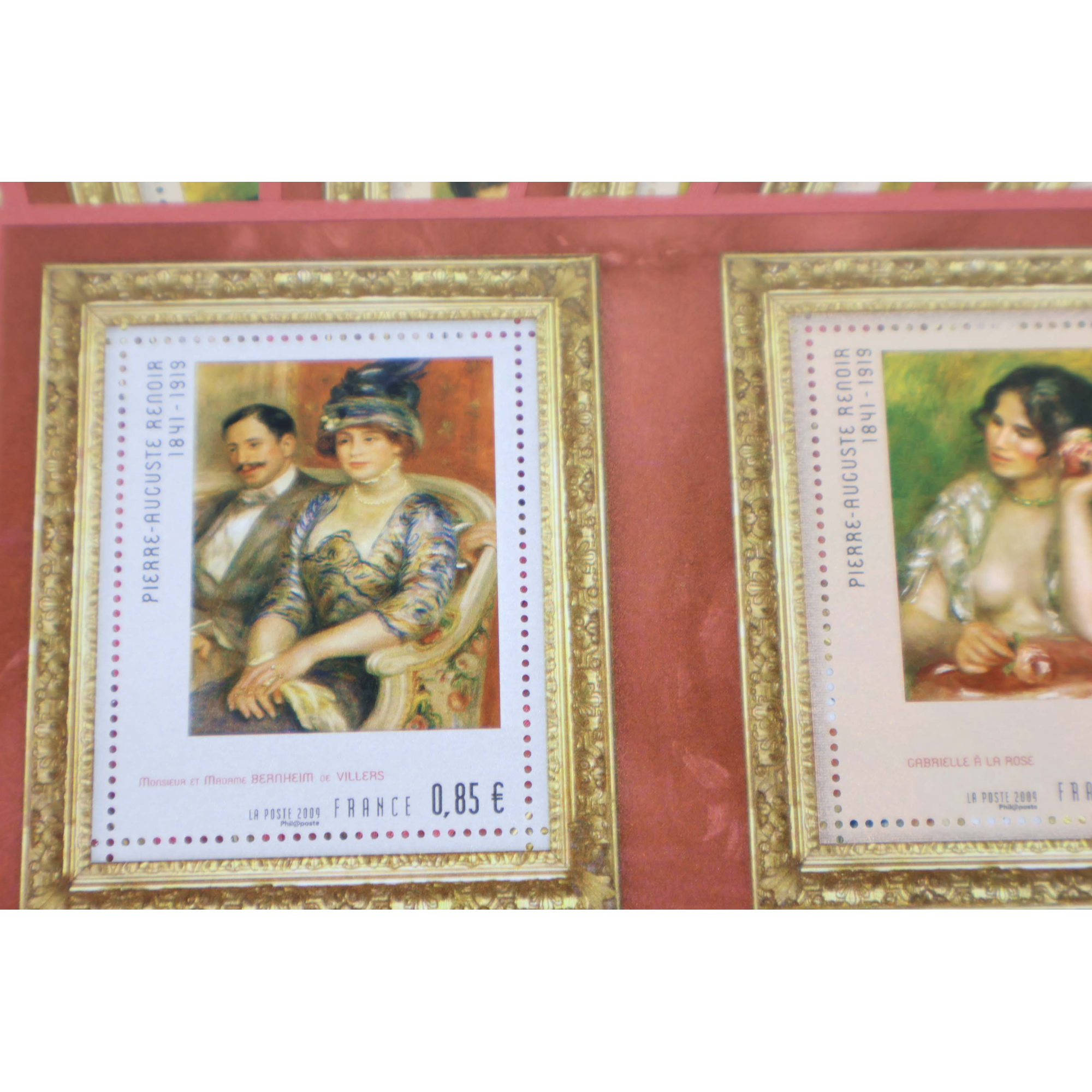 LOT DE 25 BLOCS N° F4406 TABLEAUX RENOIR, TIMBRES NEUFS** VALEUR FACIALE 55€