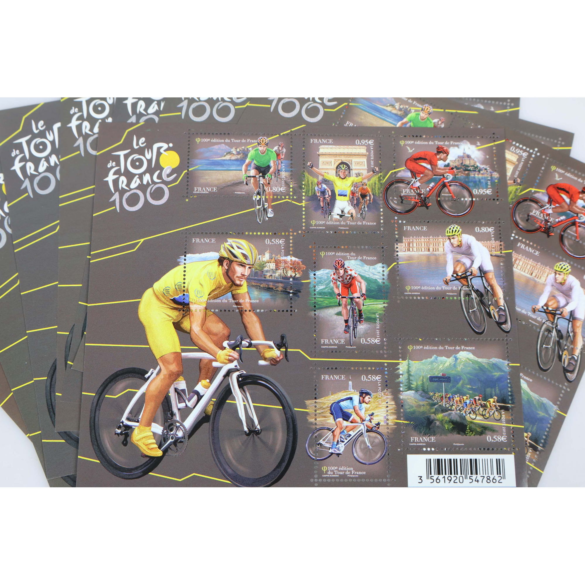 LOT DE 15 BLOCS N° F4755 100E EDITION TOUR DE FRANCE, TIMBRES NEUFS** VF 87.30€