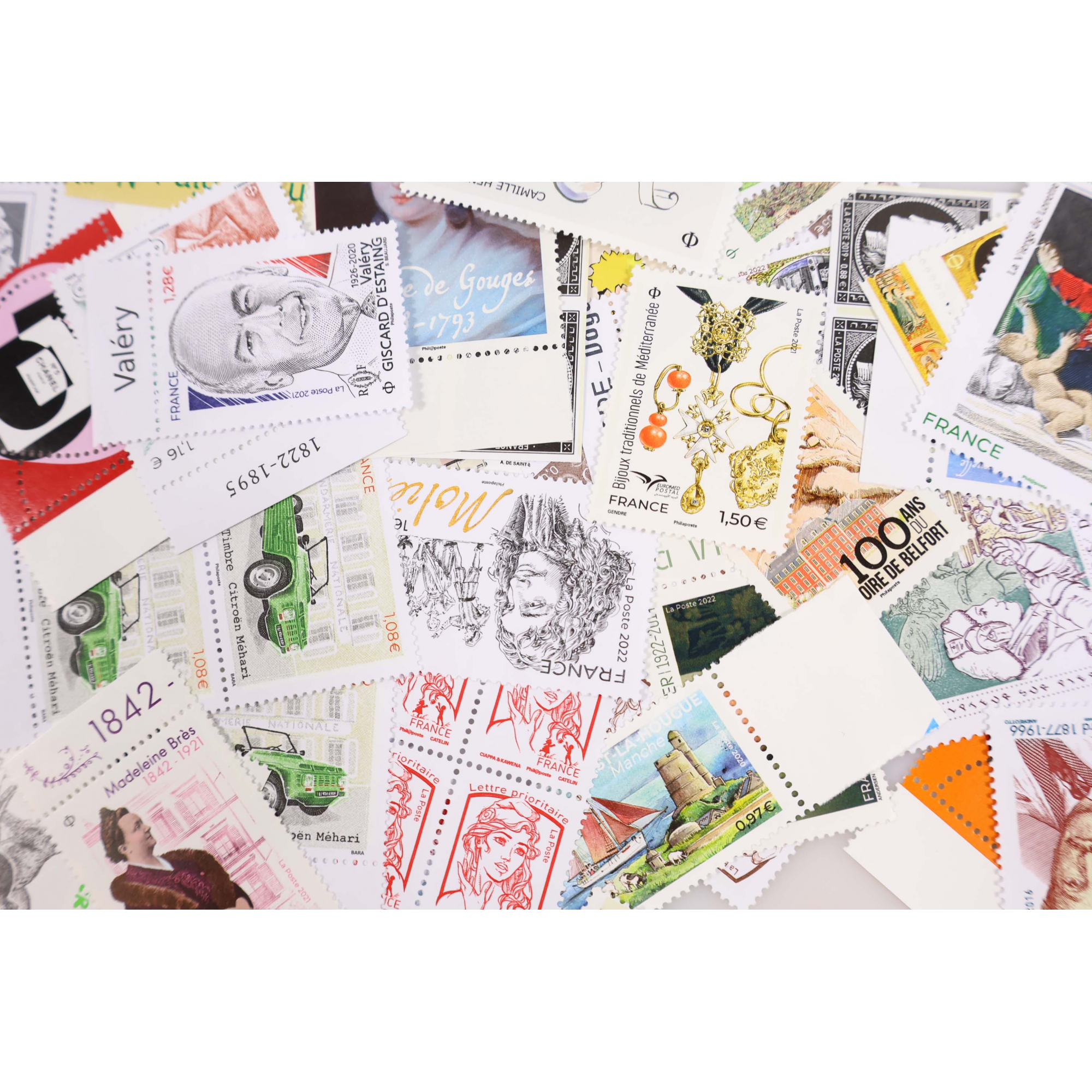 LOT DE FRANCE DE 2015 À 2022 TIMBRES NEUFS** BLOCS, FEUILLETS FACIALE 195€
