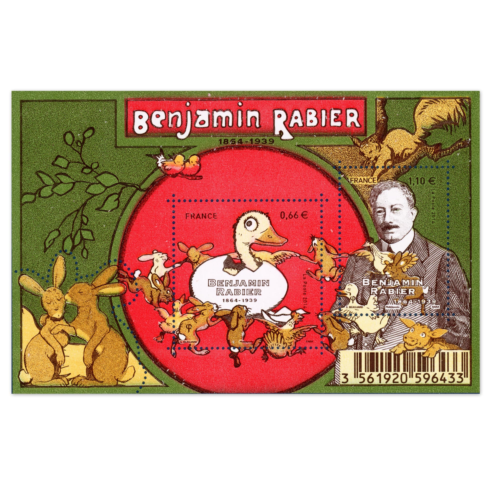 FEUILLET F4866 "BENJAMIN RABIER" TIMBRES NEUFS** ANNÉE 2014 LUXE