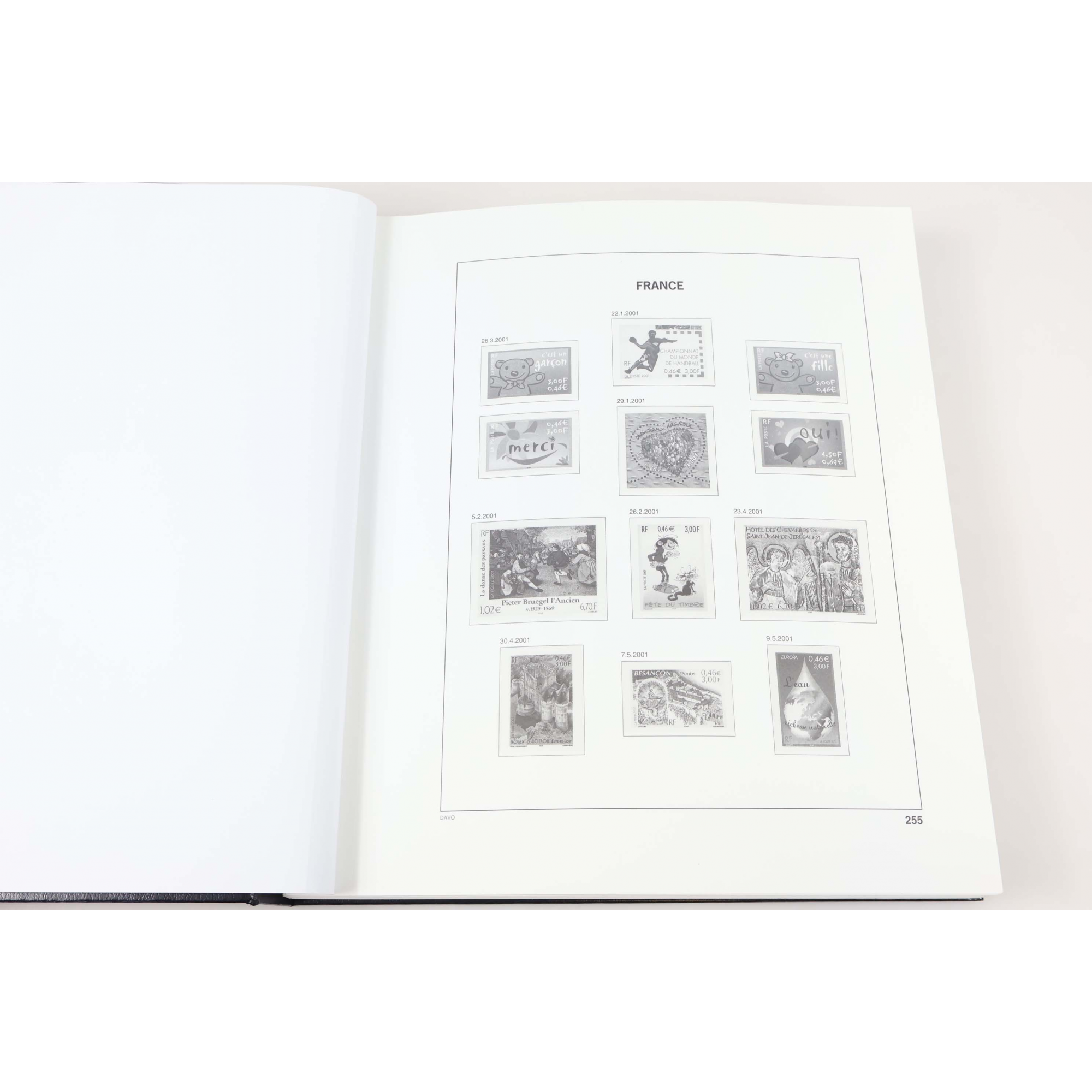 ALBUM DAVO FRANCE DE 2001 À 2005 POUR RANGER UNE COLLECTION DE TIMBRES
