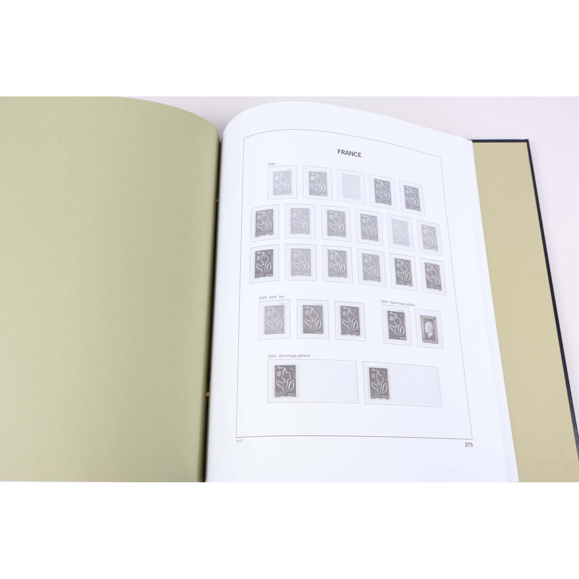 ALBUM DAVO FRANCE DE 2001 À 2005 POUR RANGER UNE COLLECTION DE TIMBRES