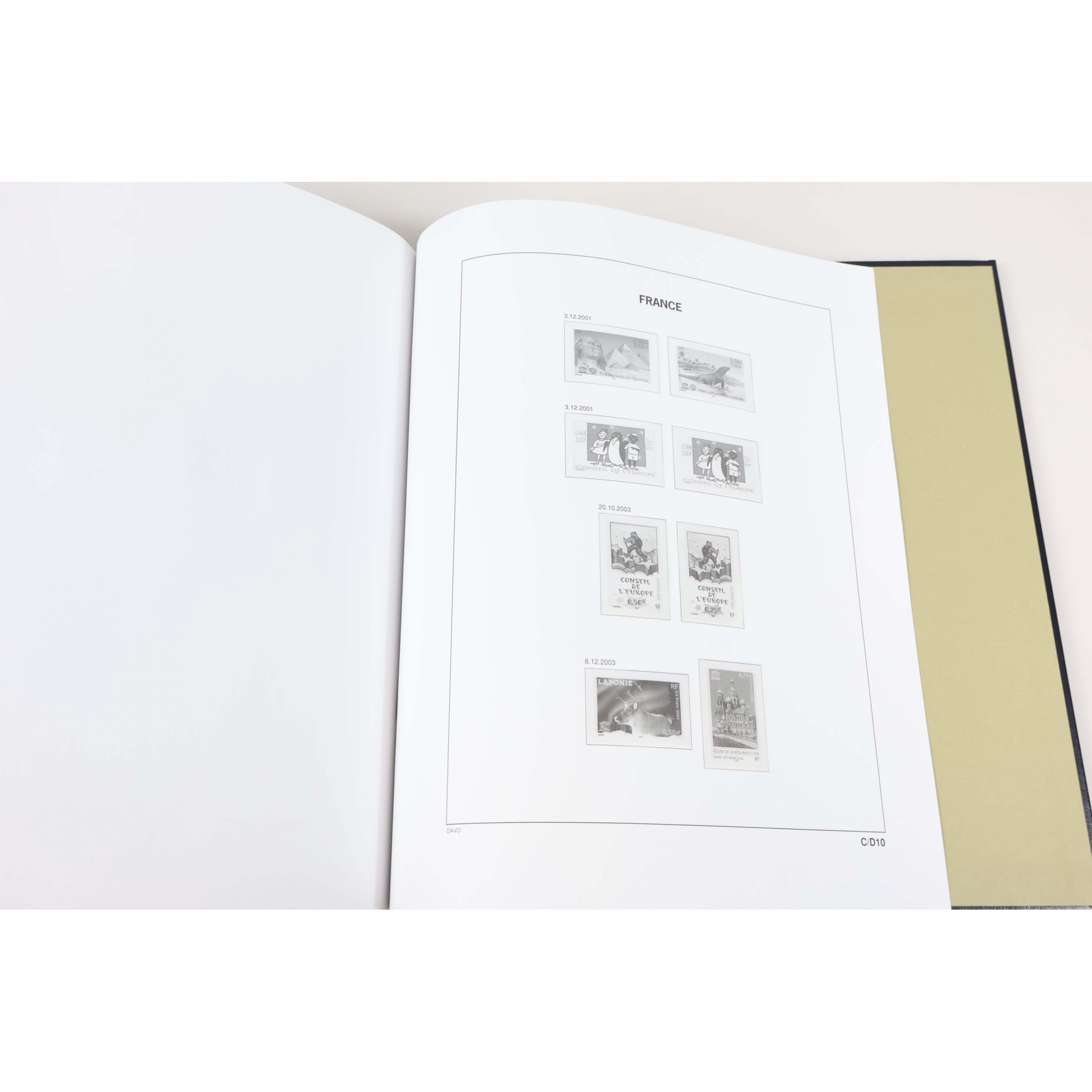 ALBUM DAVO FRANCE DE 2001 À 2005 POUR RANGER UNE COLLECTION DE TIMBRES