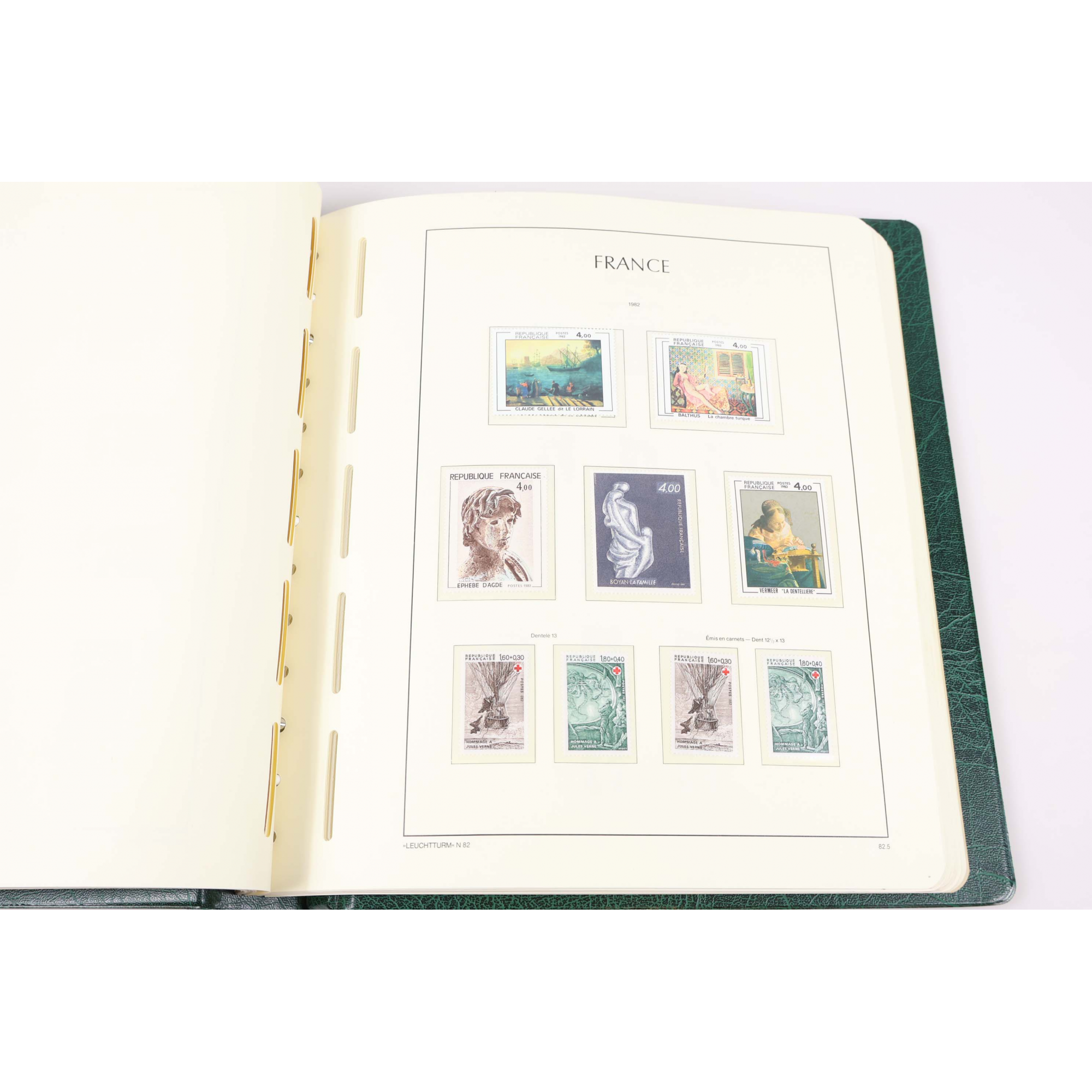 COLLECTION/LOT TIMBRES NEUFS** EN FRANCS 1980 À 1989 ALBUM LEUCHTTURM VF 1719ffr