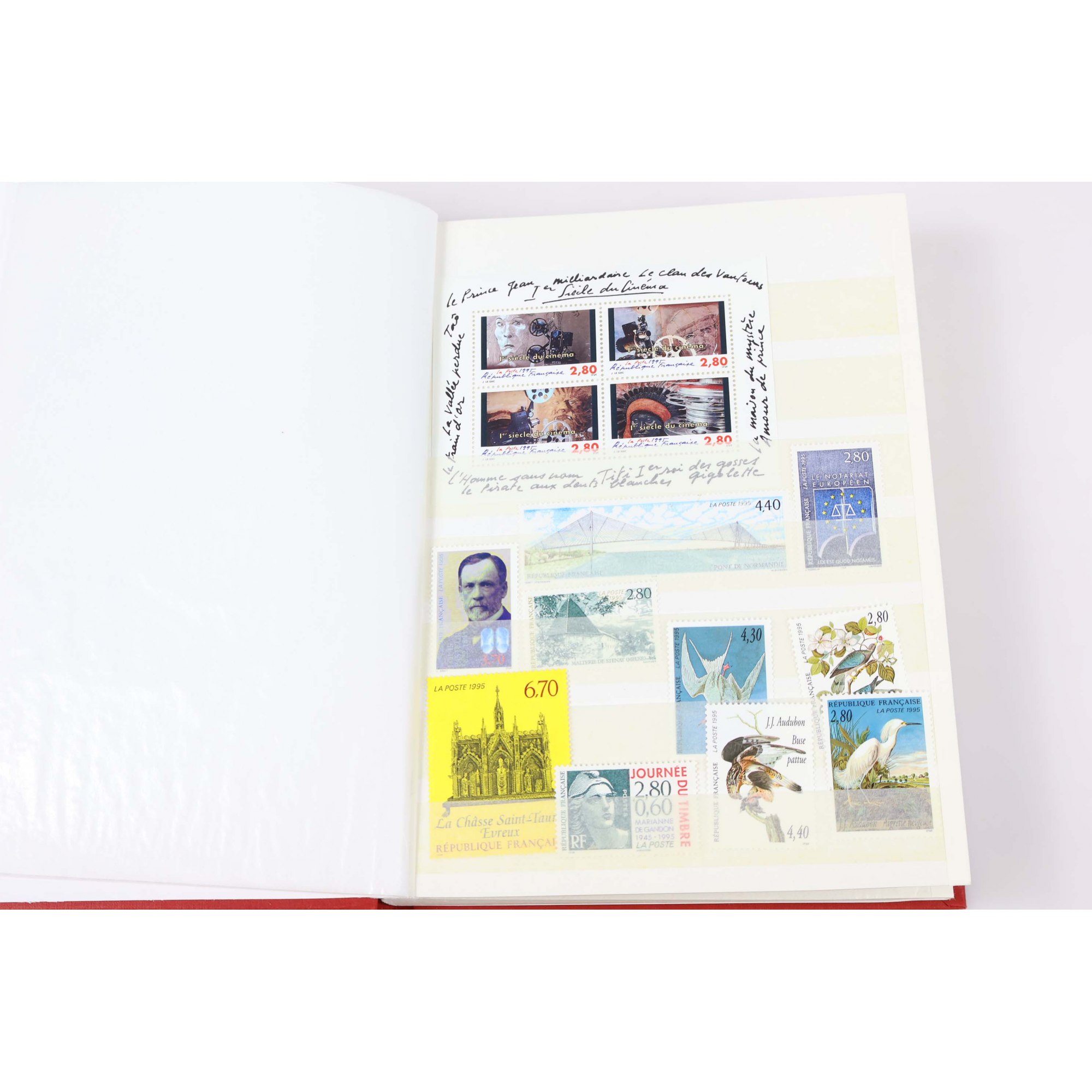 COLLECTION/LOT DE TIMBRES NEUFS** EN FRANCS 1995 À 1996 3 ALBUMS FACIALE 1215ffr