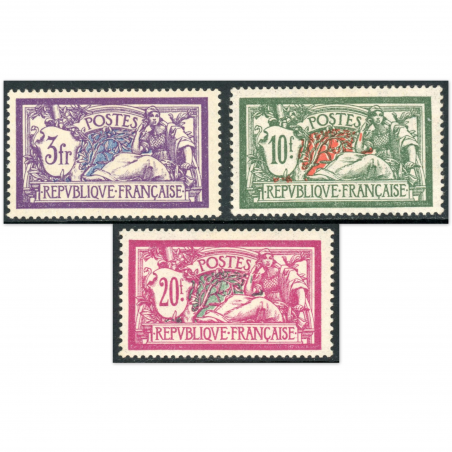 Série De Timbres Merson 1925 N°206/208 - Neufs Avec Charnière, Cote 645€