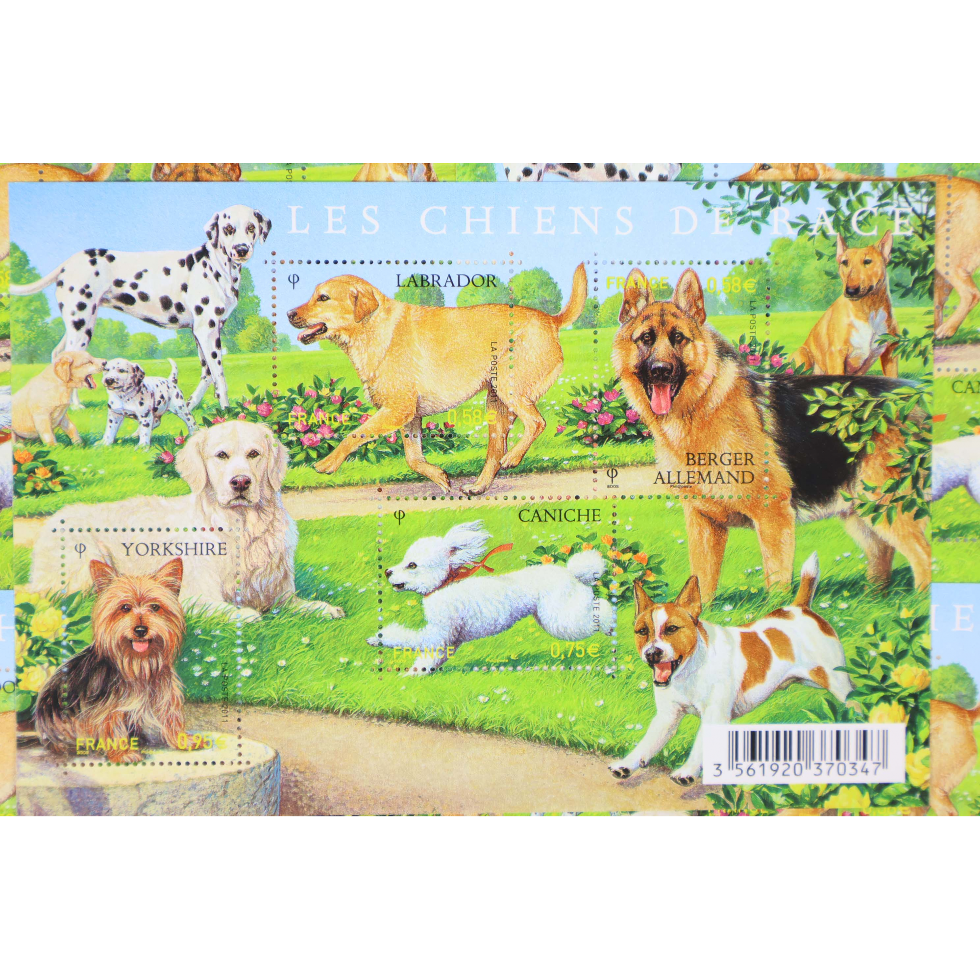 LOT DE 30 BLOCS N° F4545 SÉRIE NATURE - LES CHIENS, TIMBRES NEUFS** VF 85.80€