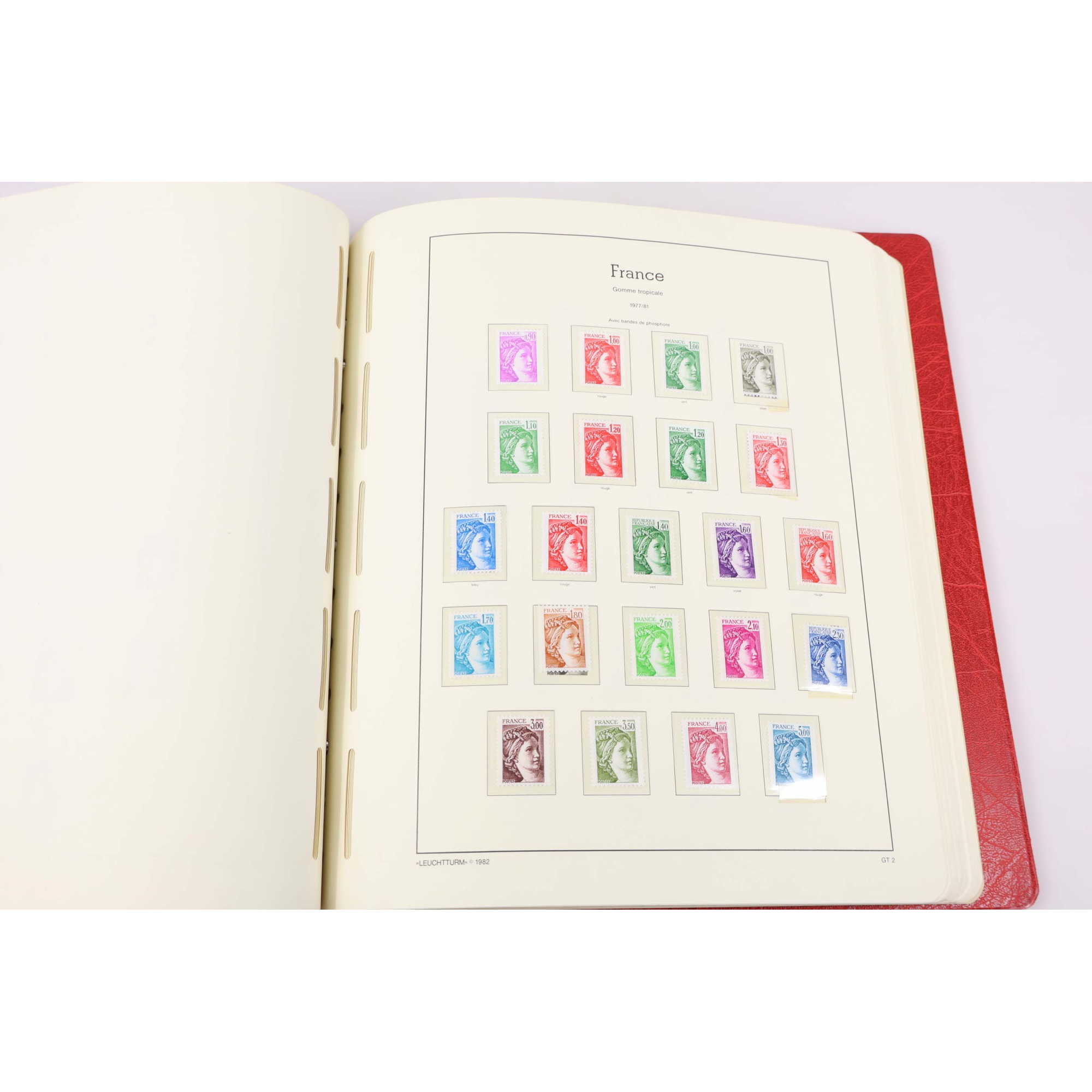 COLLECTION/LOT TIMBRES NEUFS** EN FRANCS 1970 À 1989 ALBUM LEUCHTTURM VF 2324ffr