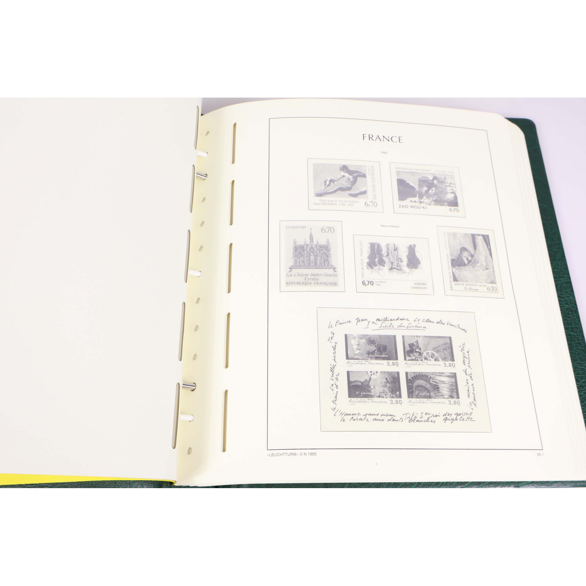 ALBUM LEUCHTTURM POUR RANGER UNE COLLECTION DE TIMBRES DE FRANCE DE 1995 A 1999