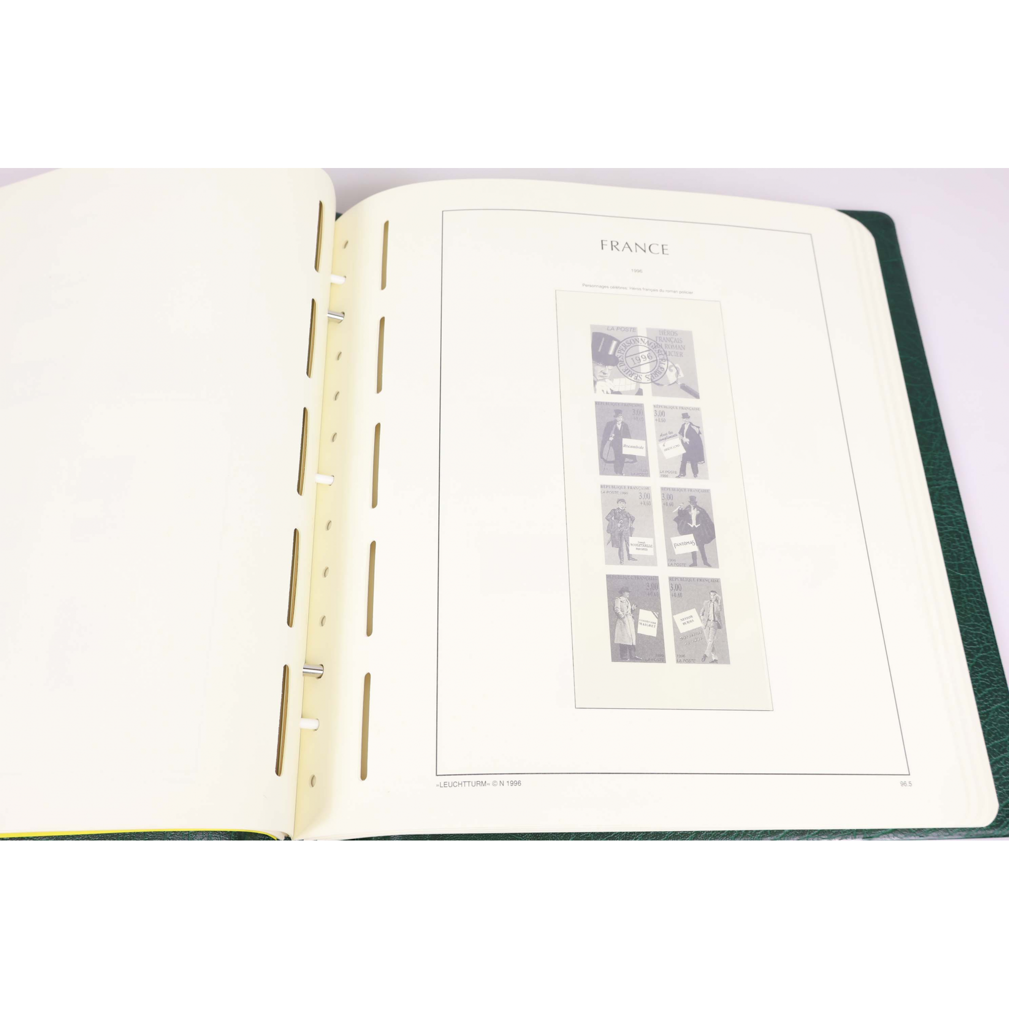ALBUM LEUCHTTURM POUR RANGER UNE COLLECTION DE TIMBRES DE FRANCE DE 1995 A 1999