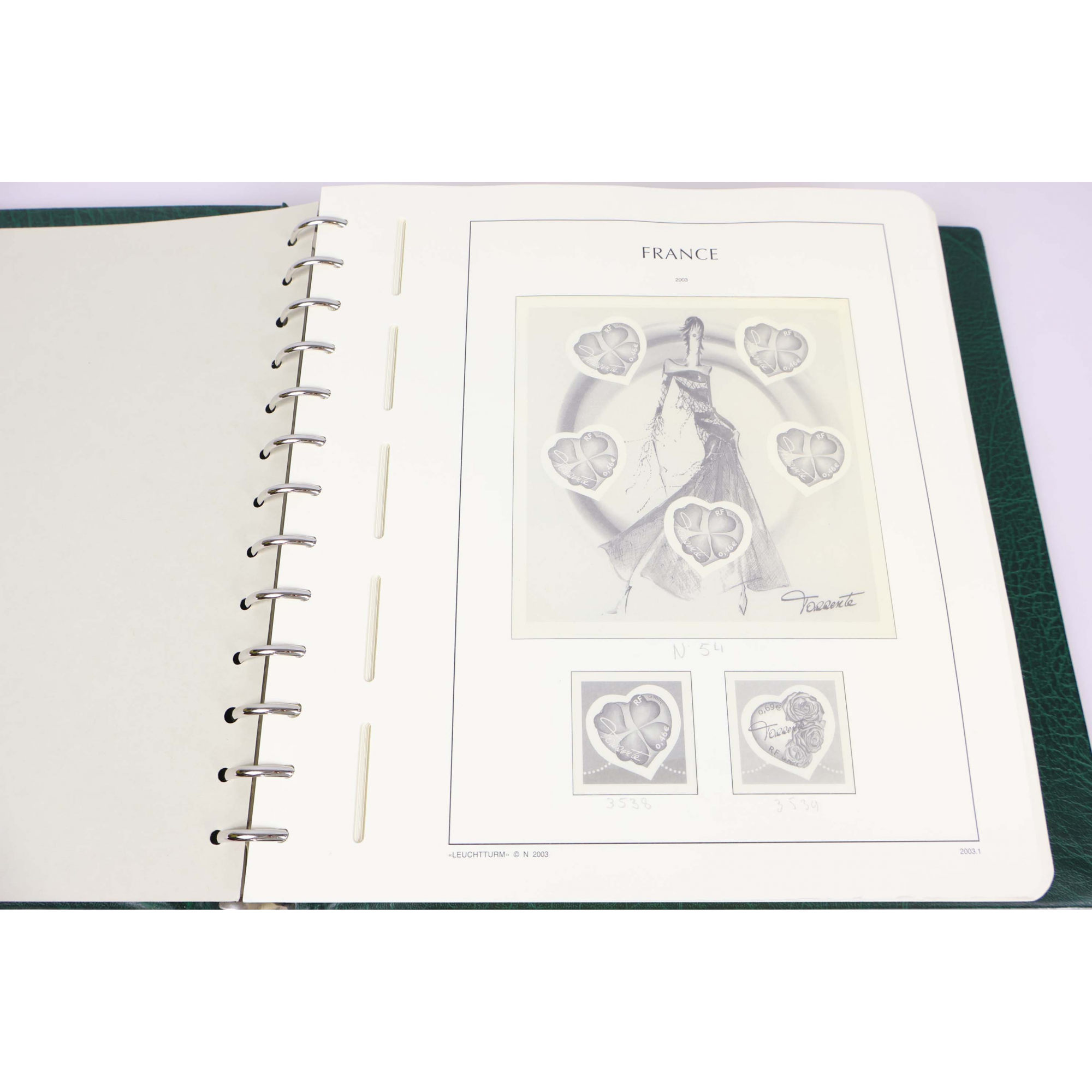 ALBUM LEUCHTTURM POUR RANGER UNE COLLECTION DE TIMBRES DE FRANCE DE 2003 A 2006