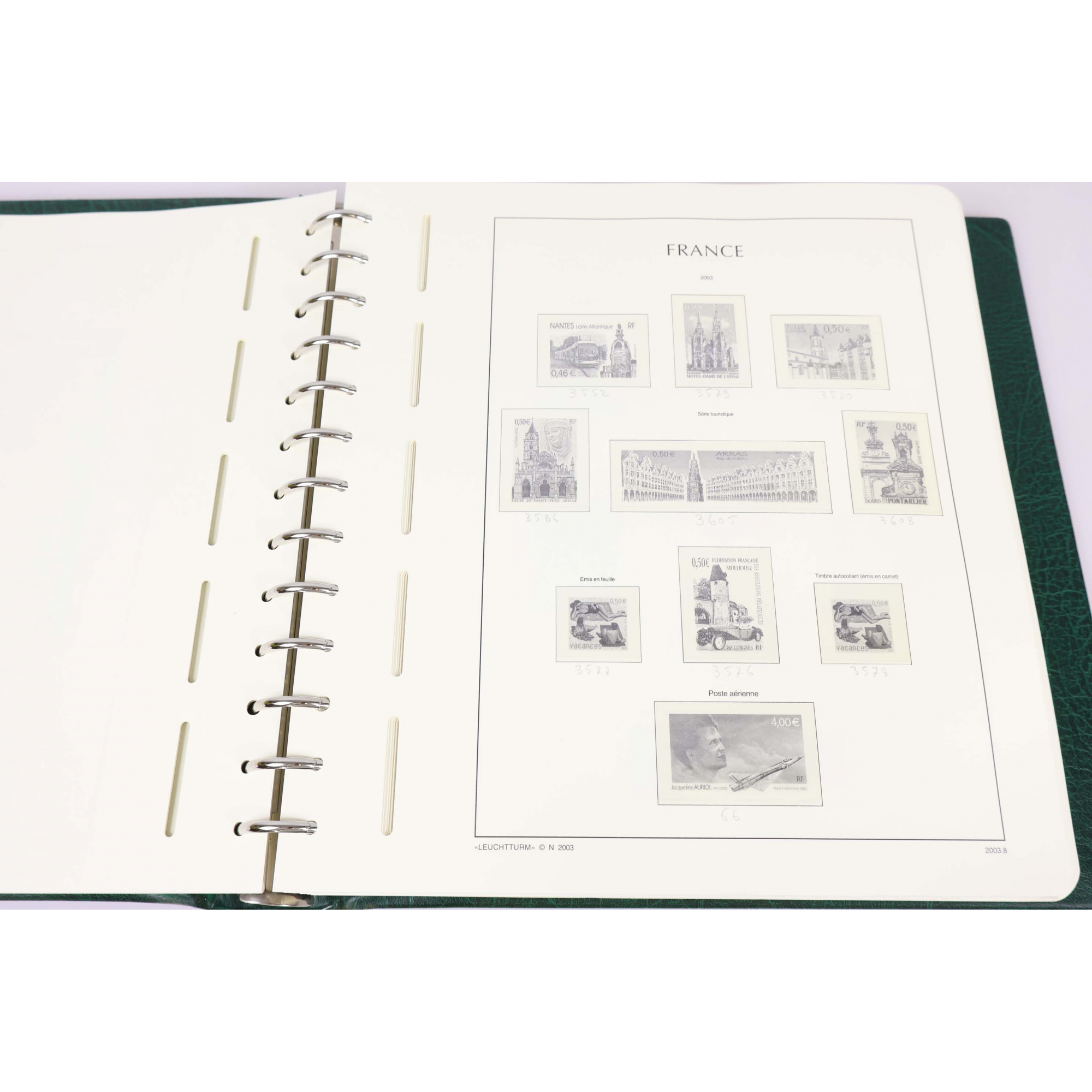 ALBUM LEUCHTTURM POUR RANGER UNE COLLECTION DE TIMBRES DE FRANCE DE 2003 A 2006