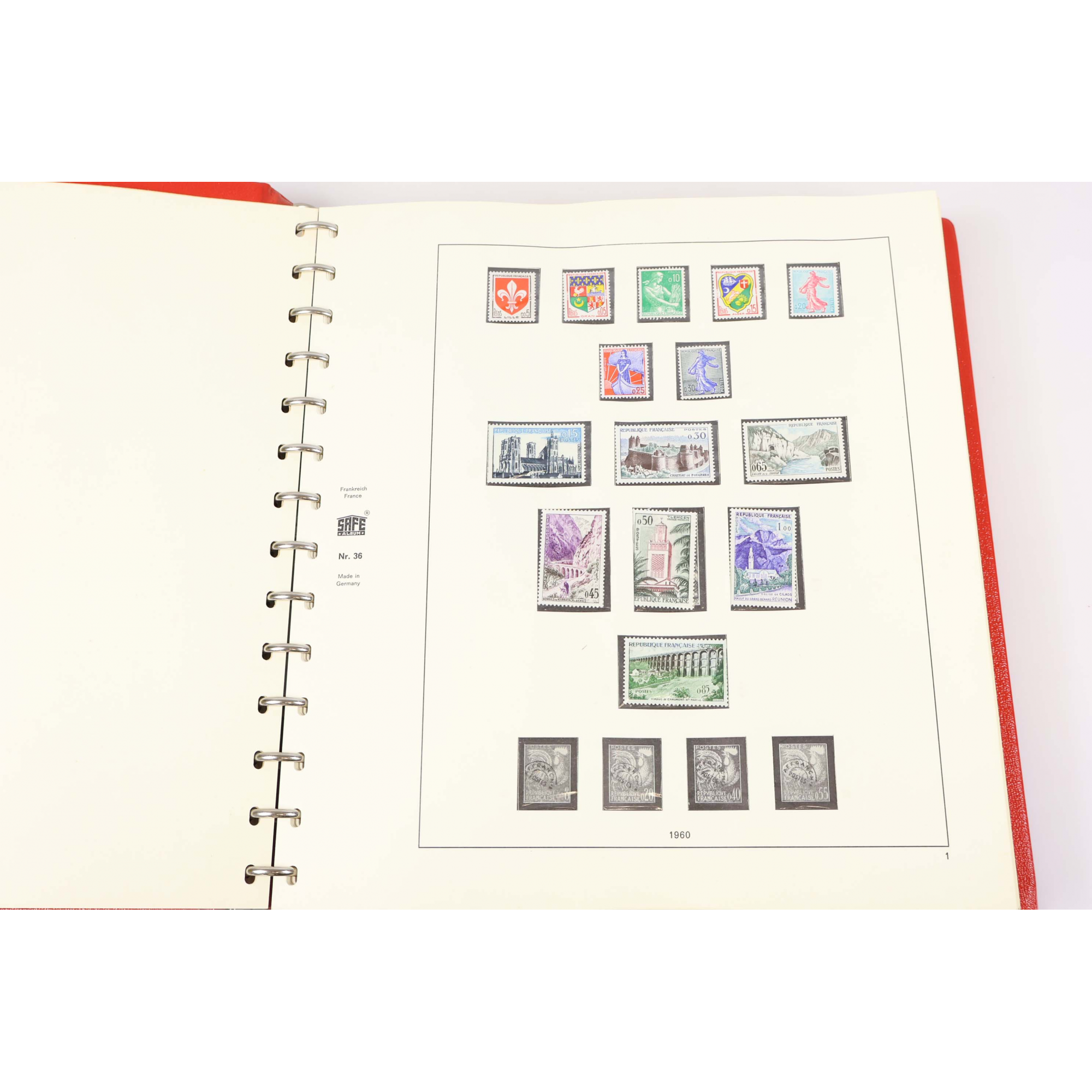 COLLECTION DE FRANCE DE 1960 À 1970 TIMBRES NEUFS AVEC CLASSEUR HT DE GAMME SAFE