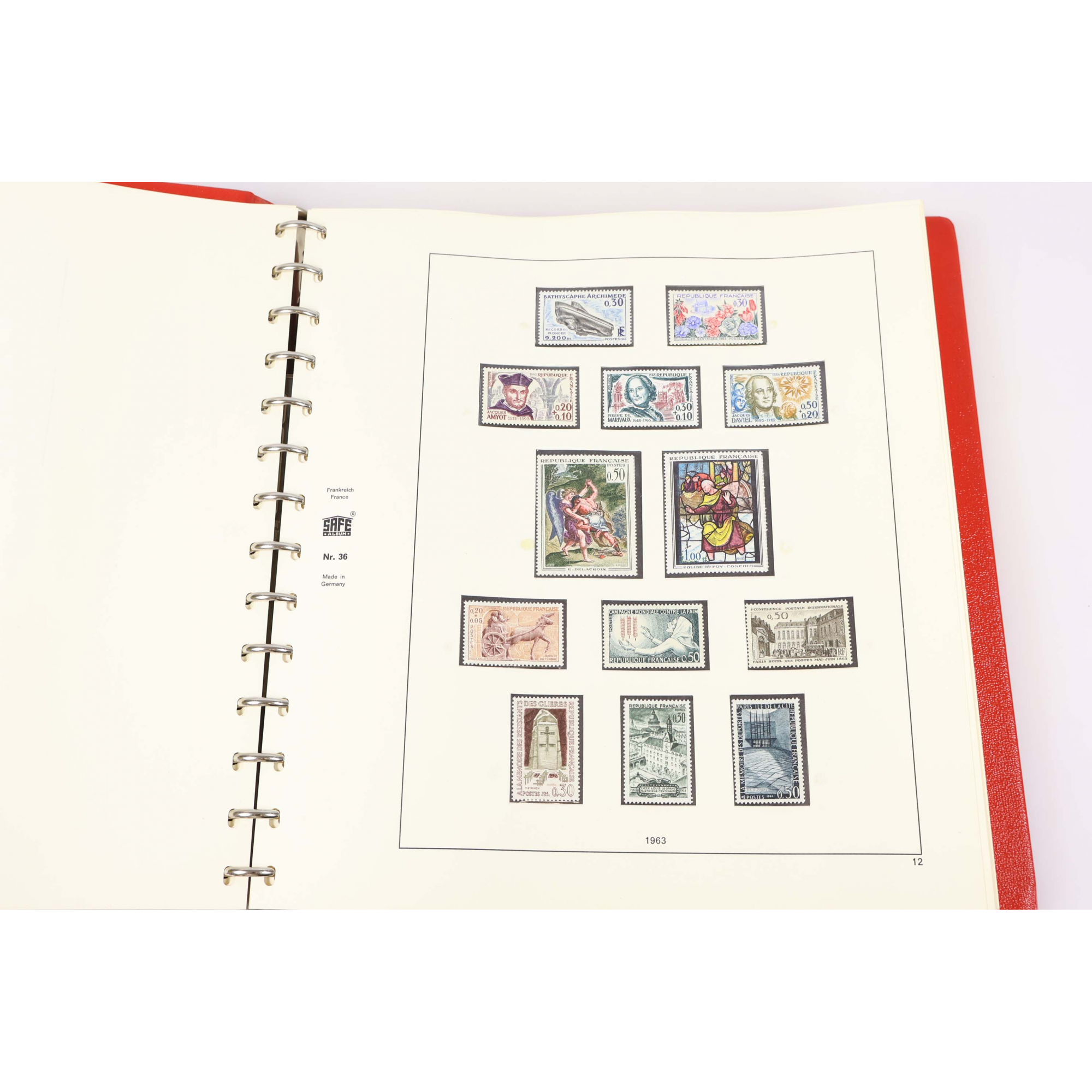 COLLECTION DE FRANCE DE 1960 À 1970 TIMBRES NEUFS AVEC CLASSEUR HT DE GAMME SAFE