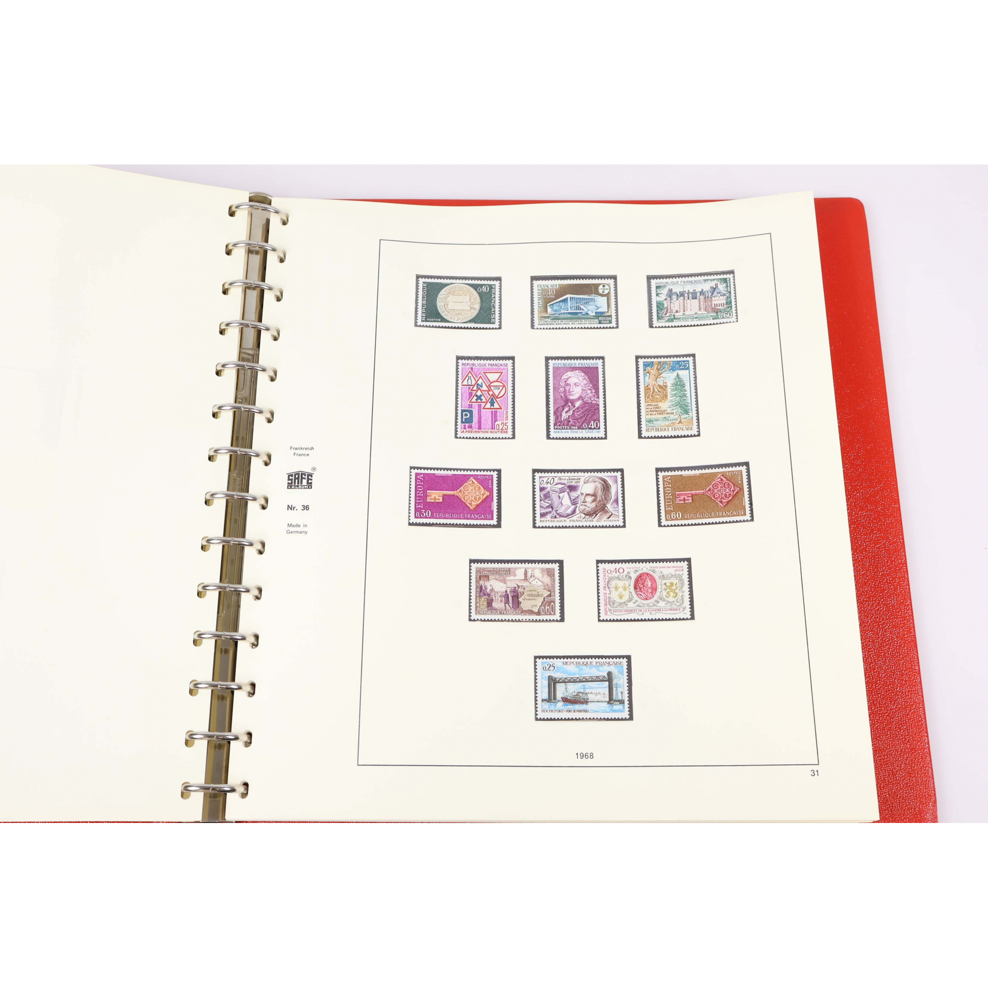 COLLECTION DE FRANCE DE 1960 À 1970 TIMBRES NEUFS AVEC CLASSEUR HT DE GAMME SAFE