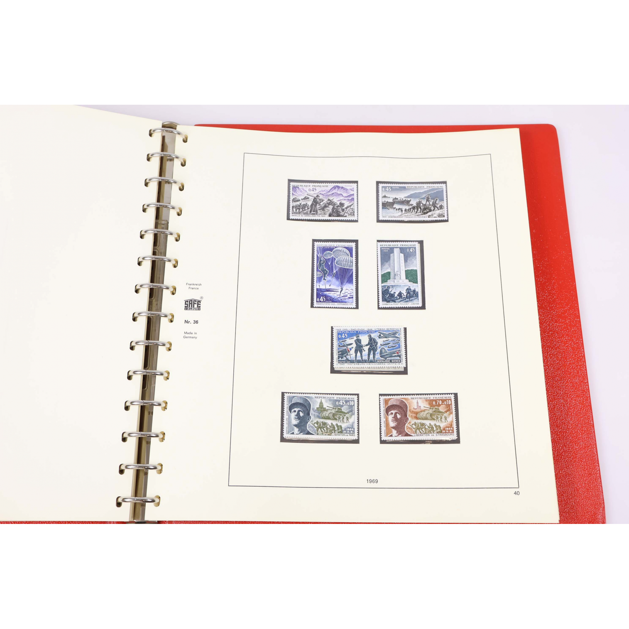 COLLECTION DE FRANCE DE 1960 À 1970 TIMBRES NEUFS AVEC CLASSEUR HT DE GAMME SAFE