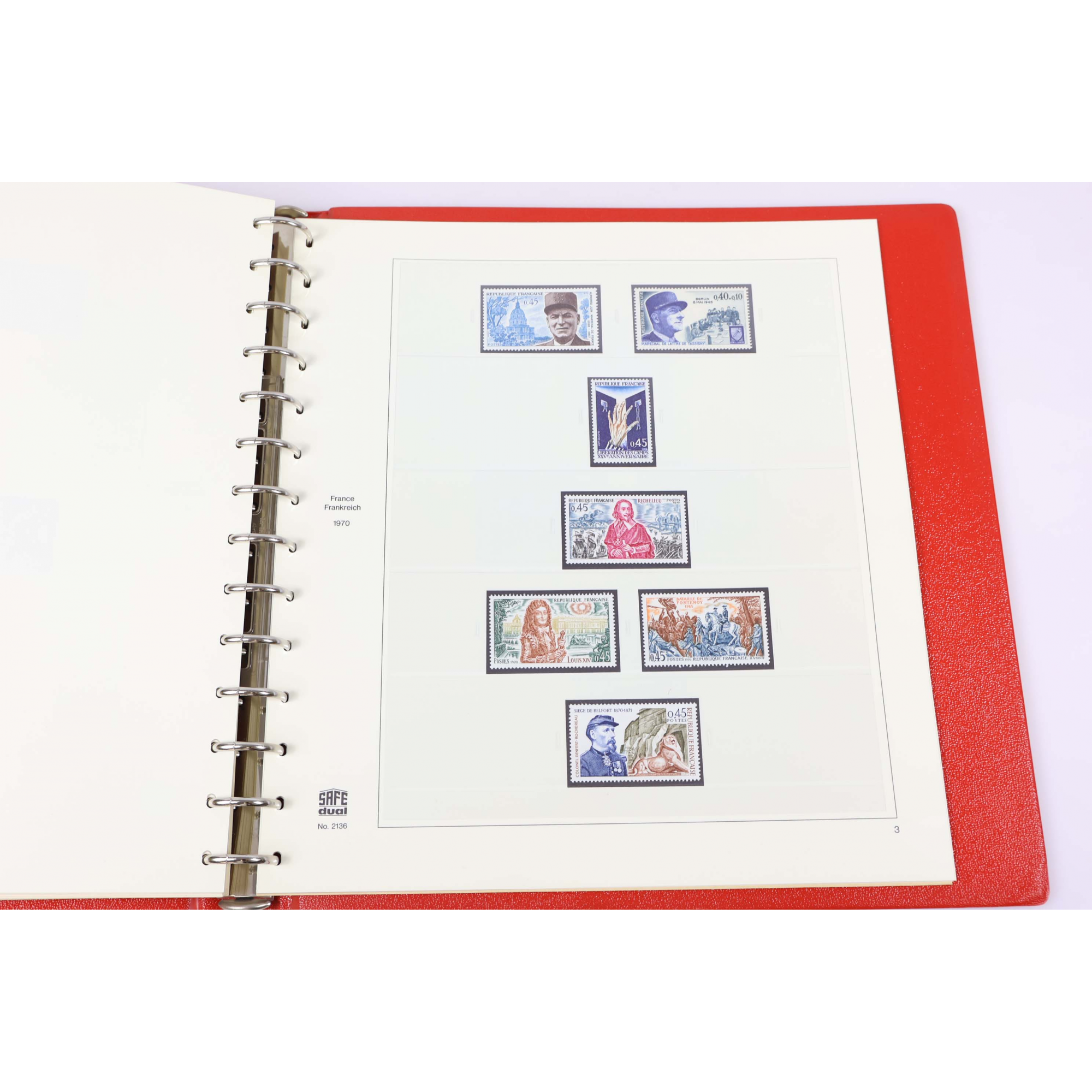 COLLECTION DE FRANCE DE 1960 À 1970 TIMBRES NEUFS AVEC CLASSEUR HT DE GAMME SAFE